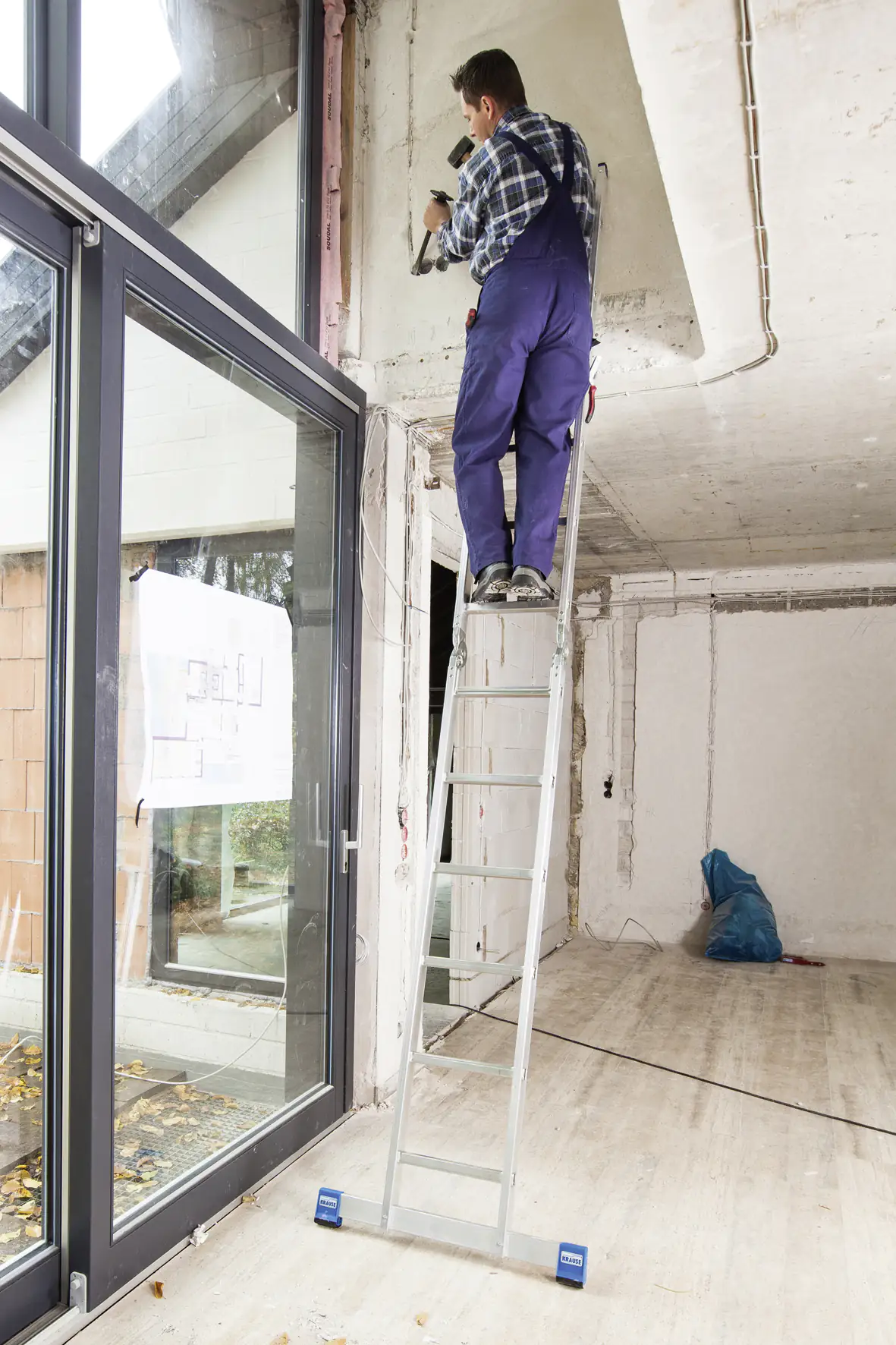 Krause Aluminium-Gelenk-Doppelleiter STABILO 4,40 m