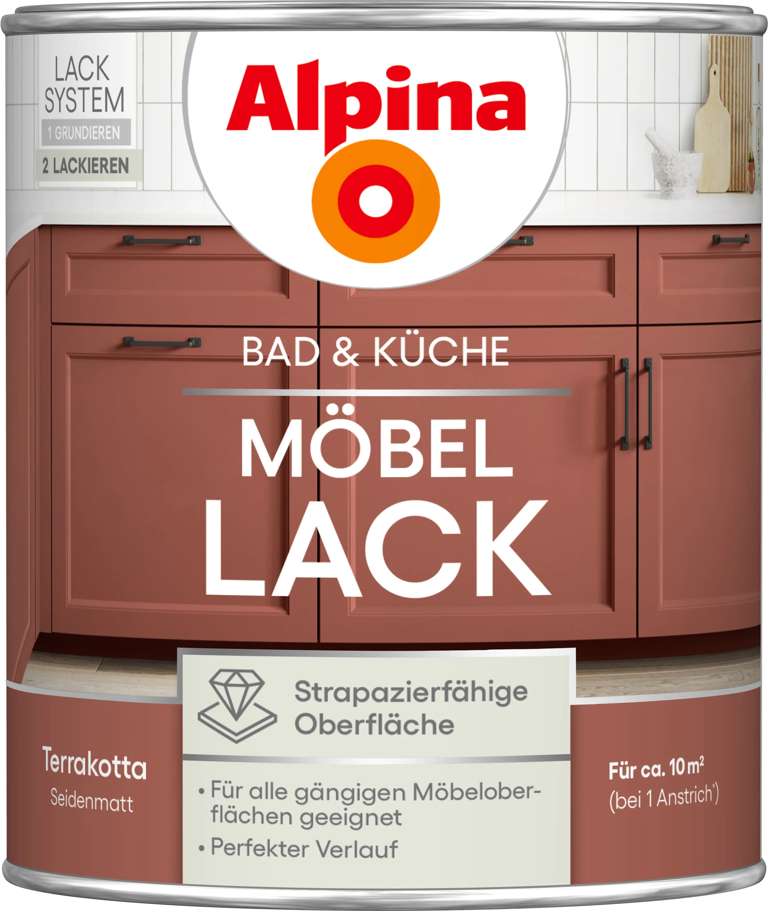 Alpina Möbellack für Küche & Badezimmer Terrakotta 750 ml Alpina Möbellack für Küche & Badezimmer Terrakotta 750 ml