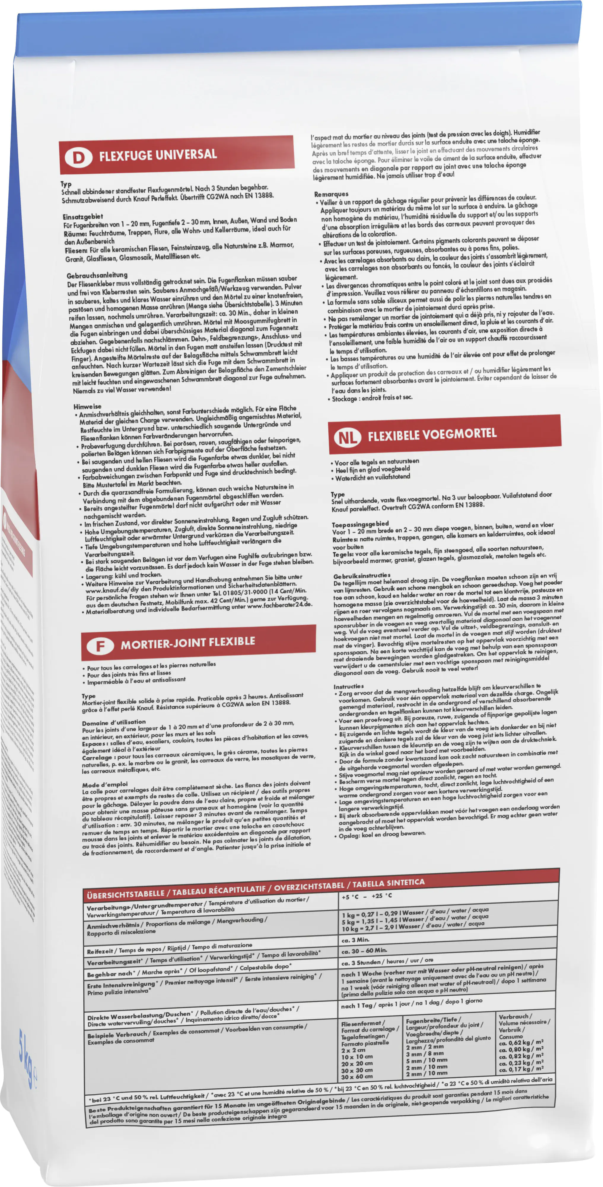 Knauf Fugenmörtel Flexfuge Universal 1 - 20 mm hellbraun 5 kg