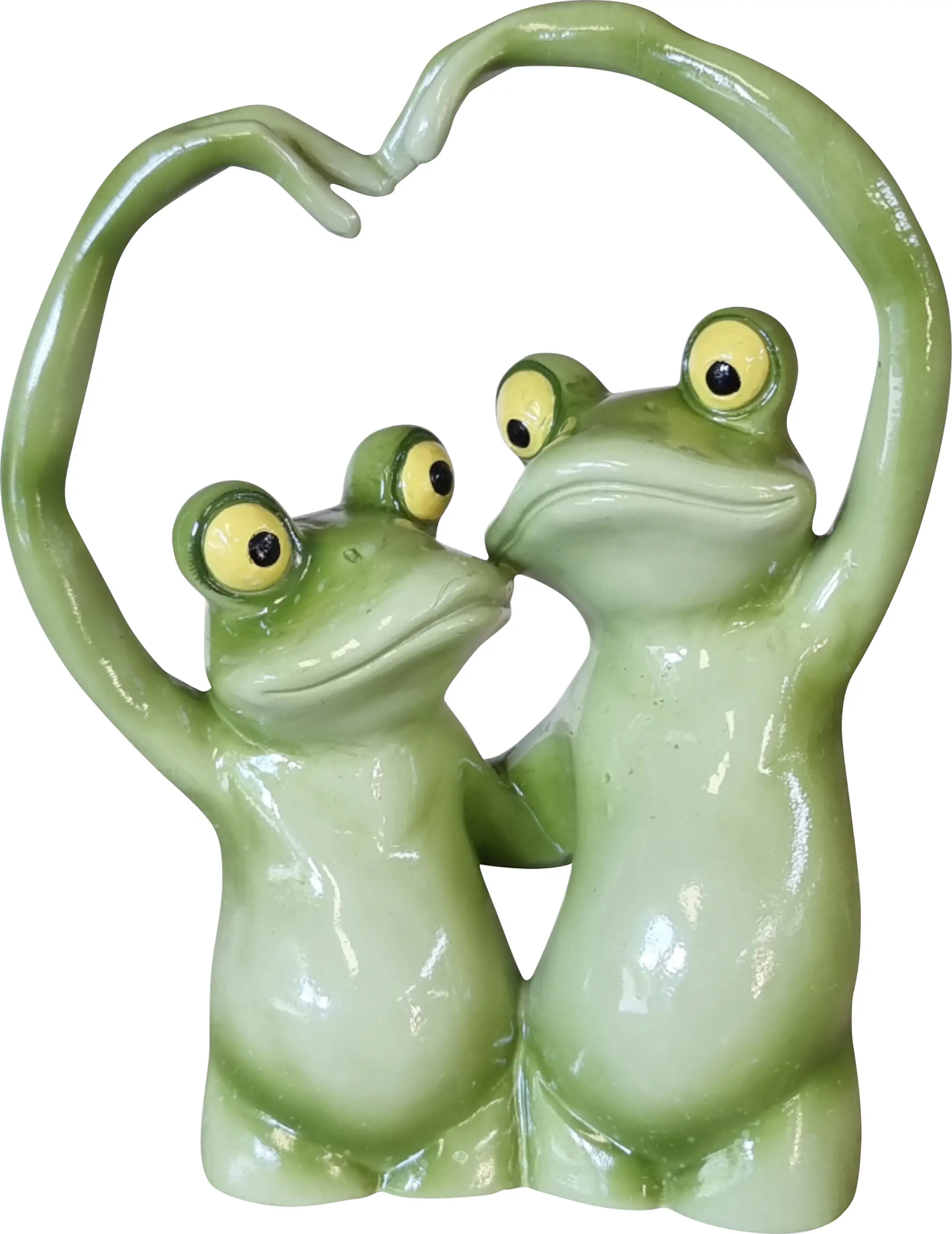 Dekofigur Froschpaar 21 cm grün