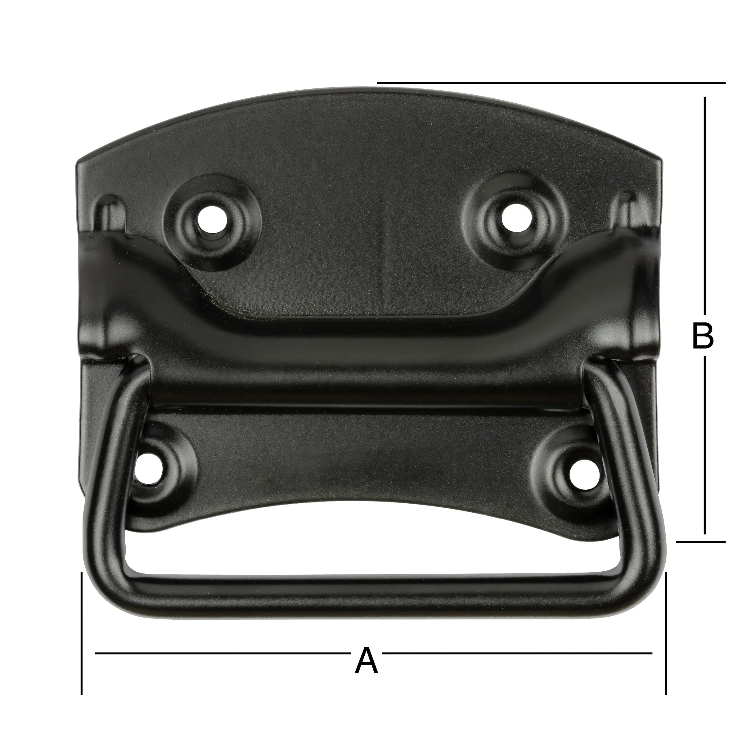 Vormann Kistengriff Stahl 10 x 8 cm schwarz 