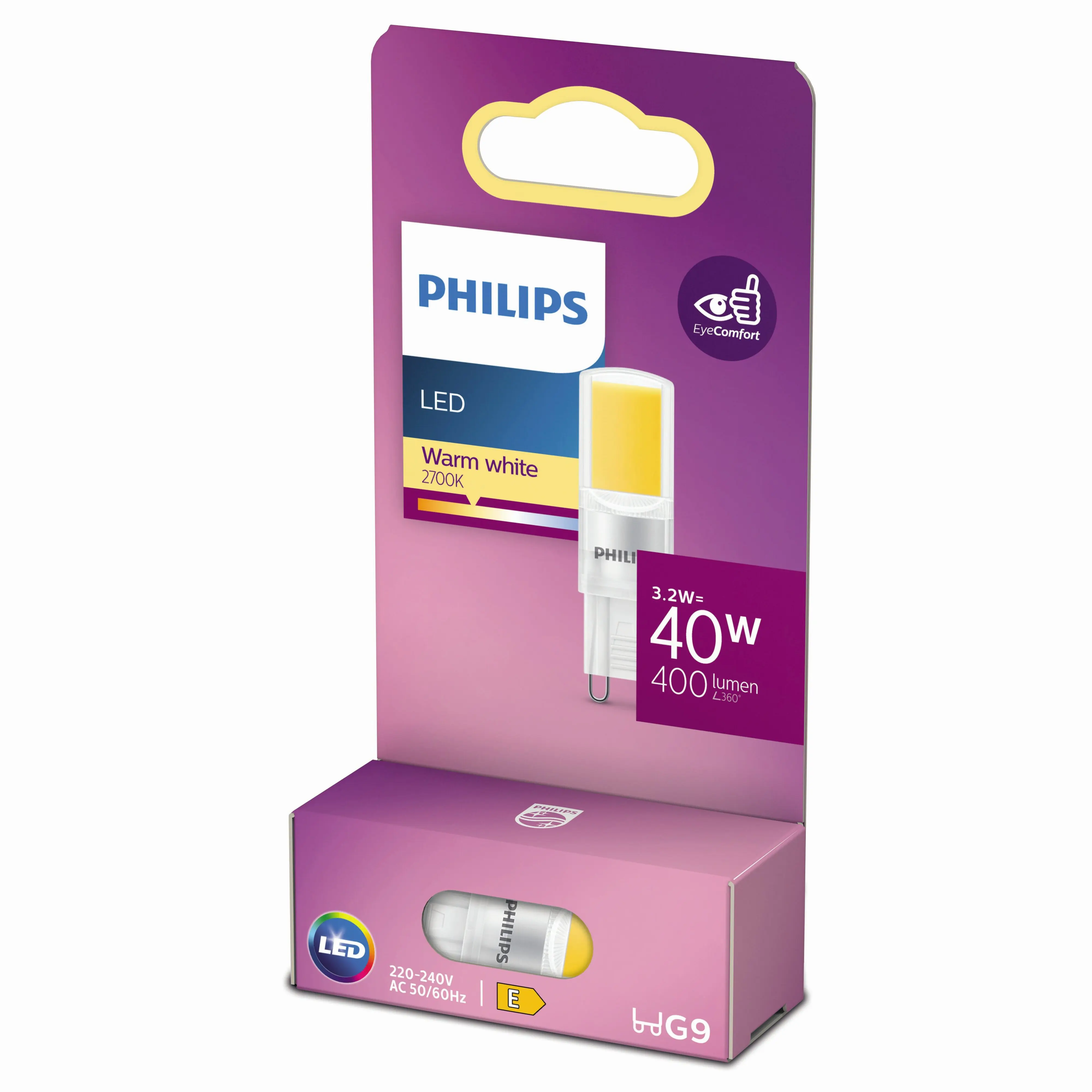 Philips LED-Leuchtmittel Stiftsockel G9 3,5 W warmweiß