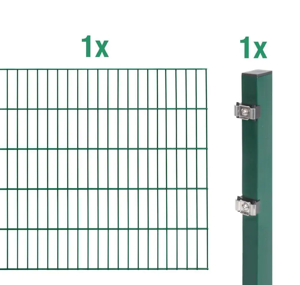Alberts Anbauset Doppelstabmatten 2 m 80 cm 6/5/6 grün