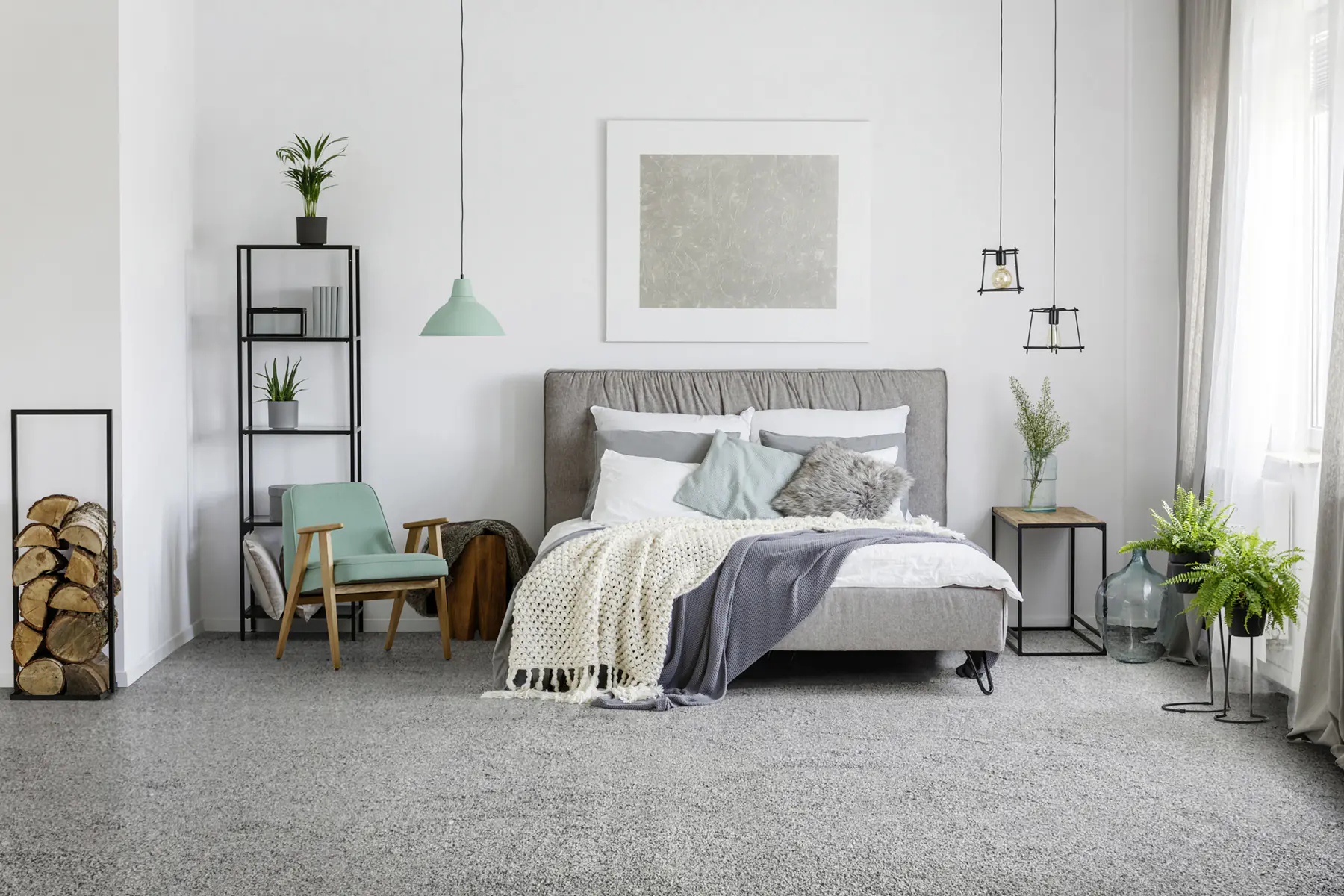 Teppichboden Lea silber 4 m breit (Meterware)