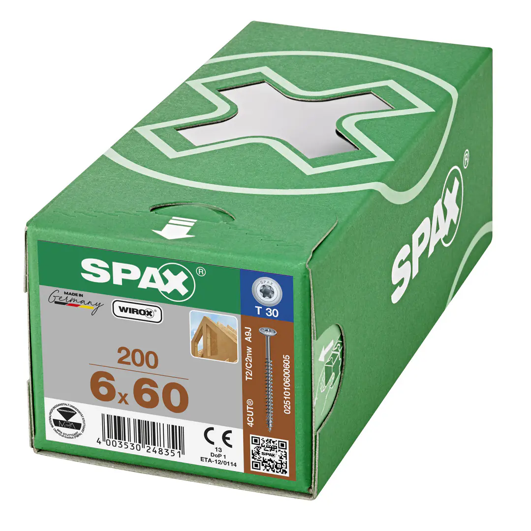 Spax Holzbauschrauben 6.0 x 60 mm TX 30 - 200 Stk.