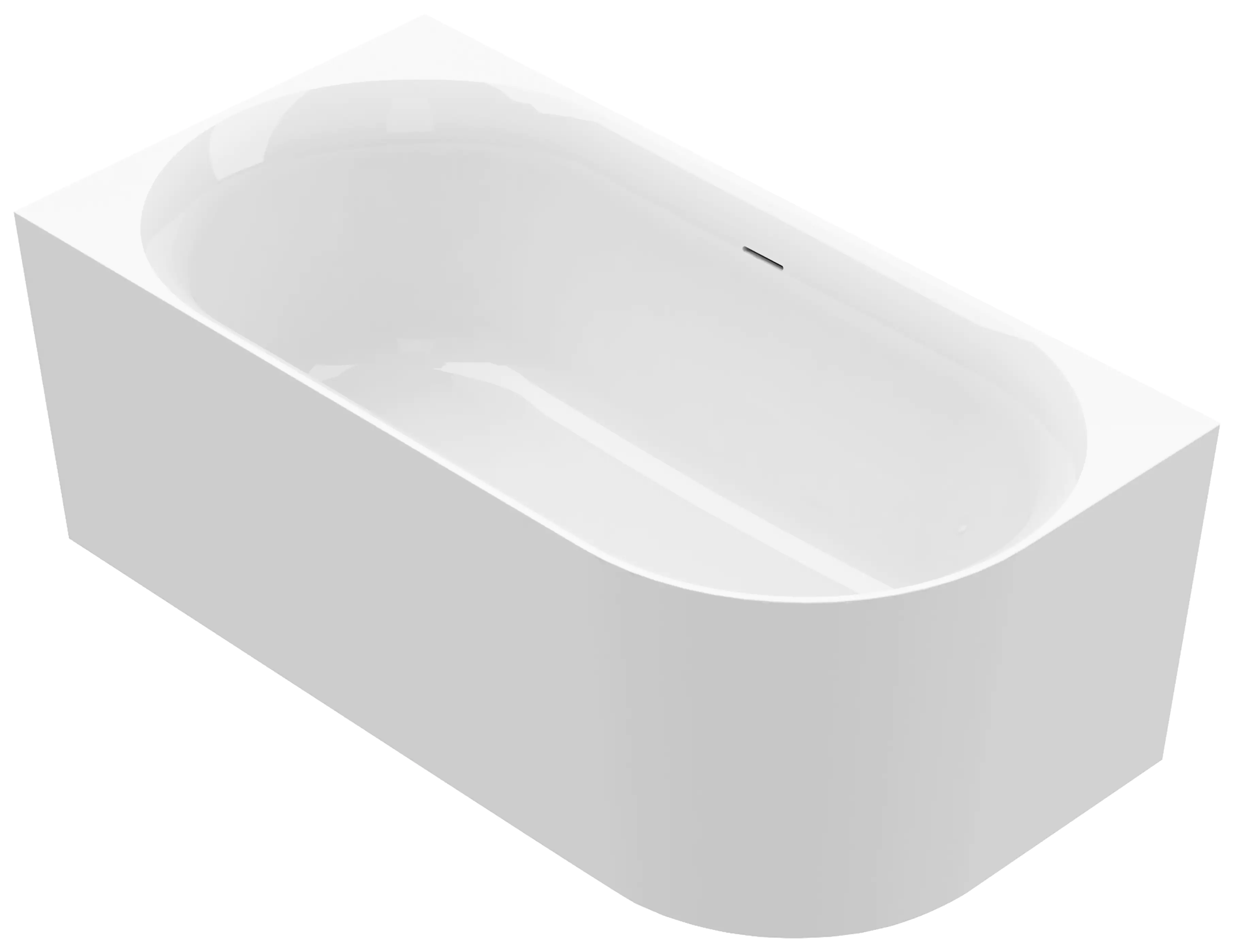 Ottofond Badewanne Mince Corner XS weiß rechts 155 x 80 / 44 cm