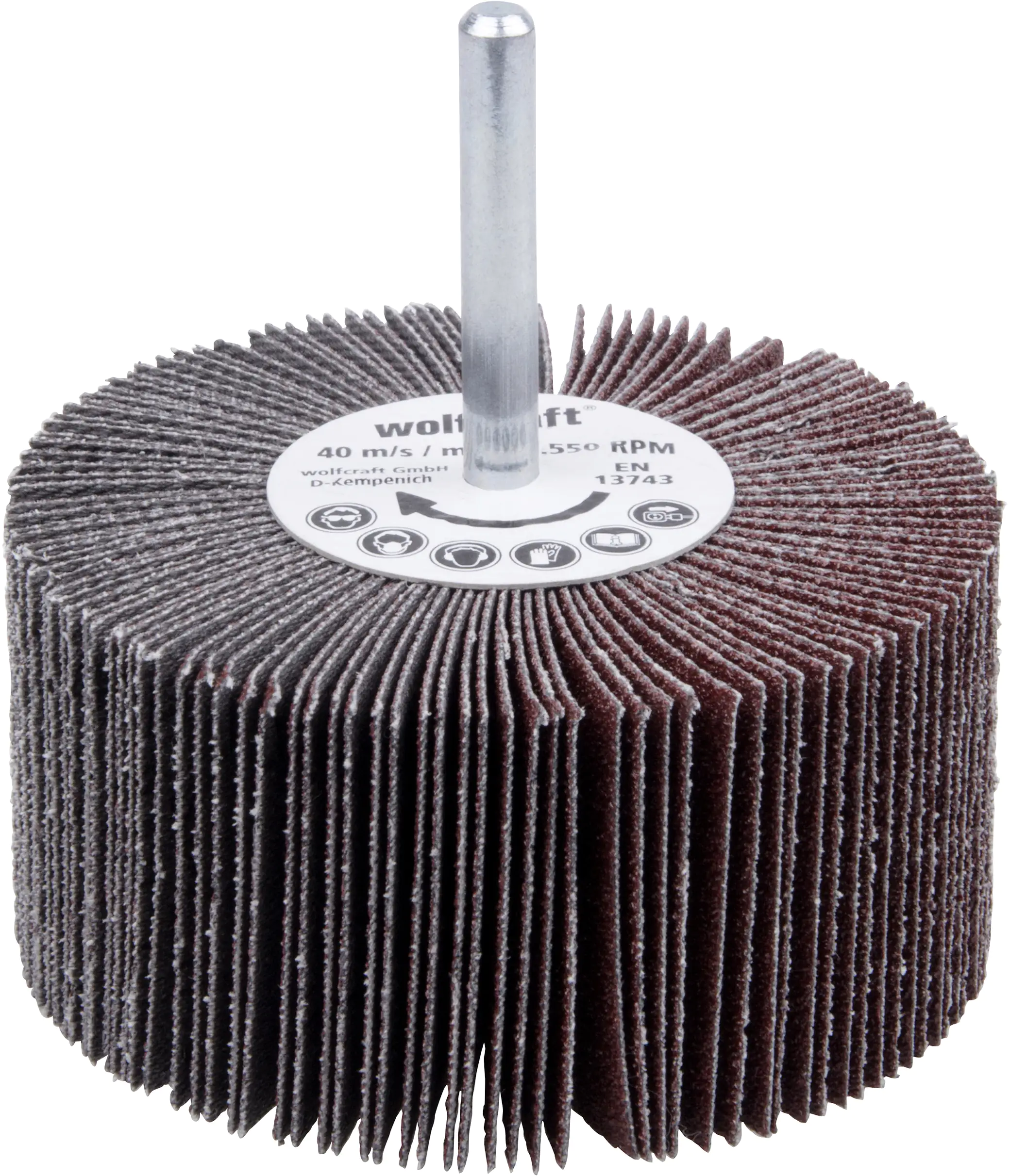 Wolfcraft Fächerschleifer K80 Ø 80 x 40 mm Schaft 6 mm