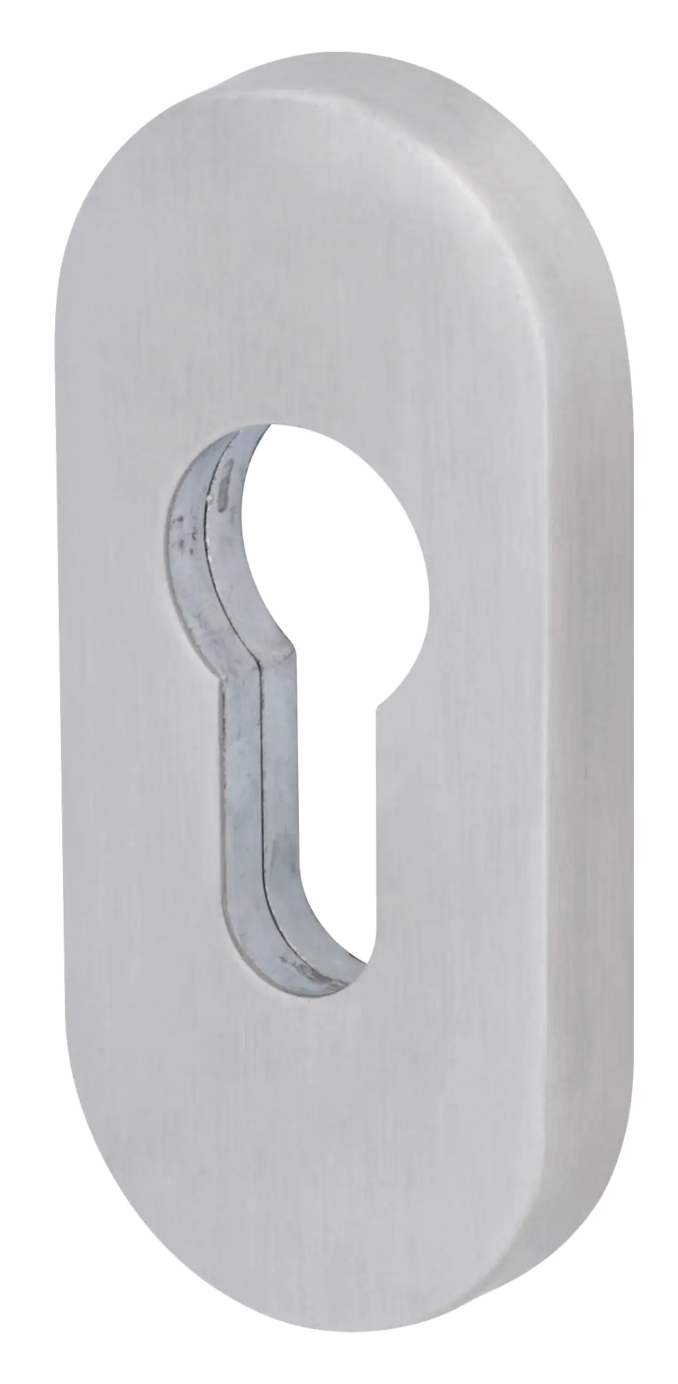 Alpertec Schutzrosette 7,4 x 3,3 cm Edelstahl silber