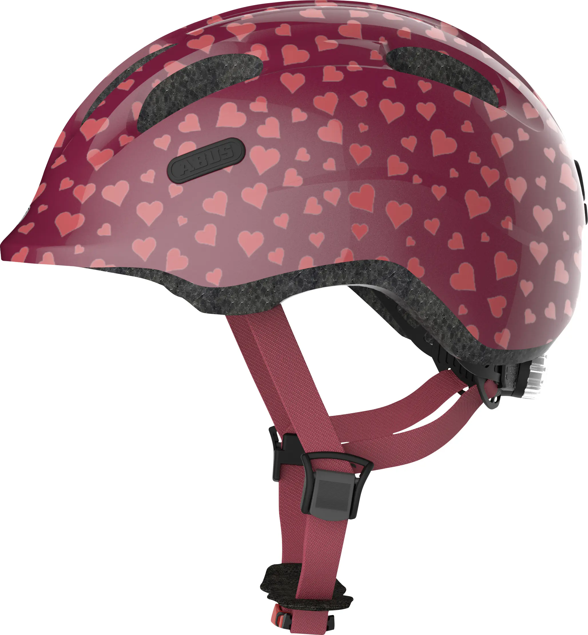 Abus Fahrradhelm Kinder Kids Pro Größe M cherry heart