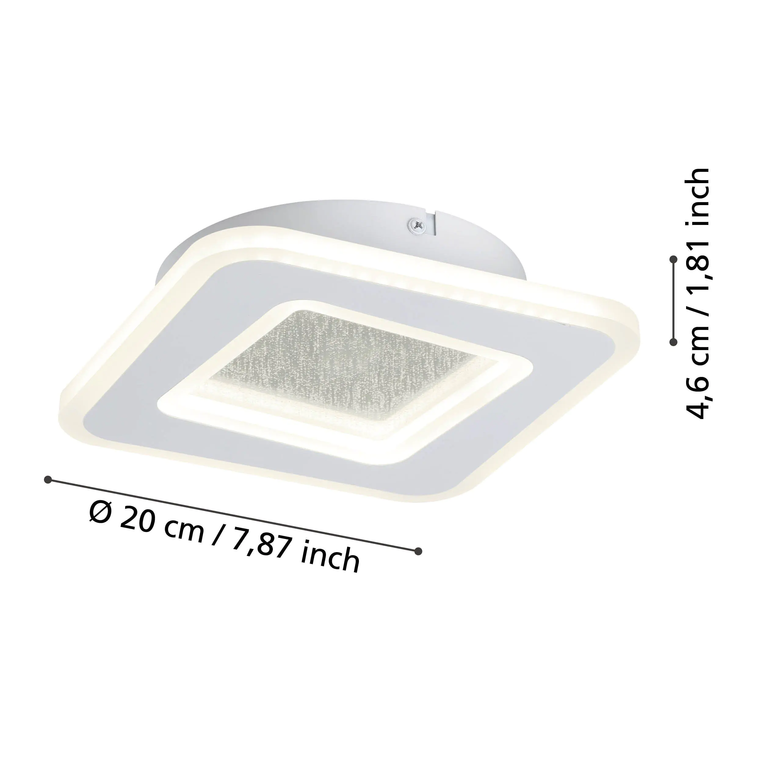 Eglo LED Deckenleuchte Machioni 12W, 1560 lm, 4000K, neutalweiß, weiß