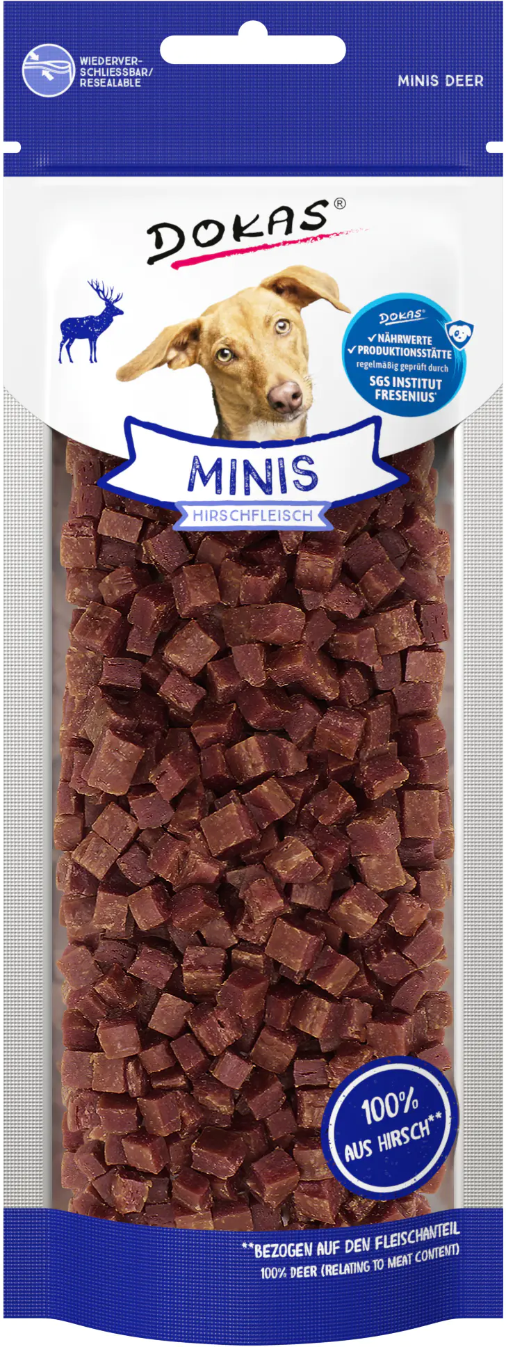 Dokas Minis Hirschfleisch 60 g (Hund)