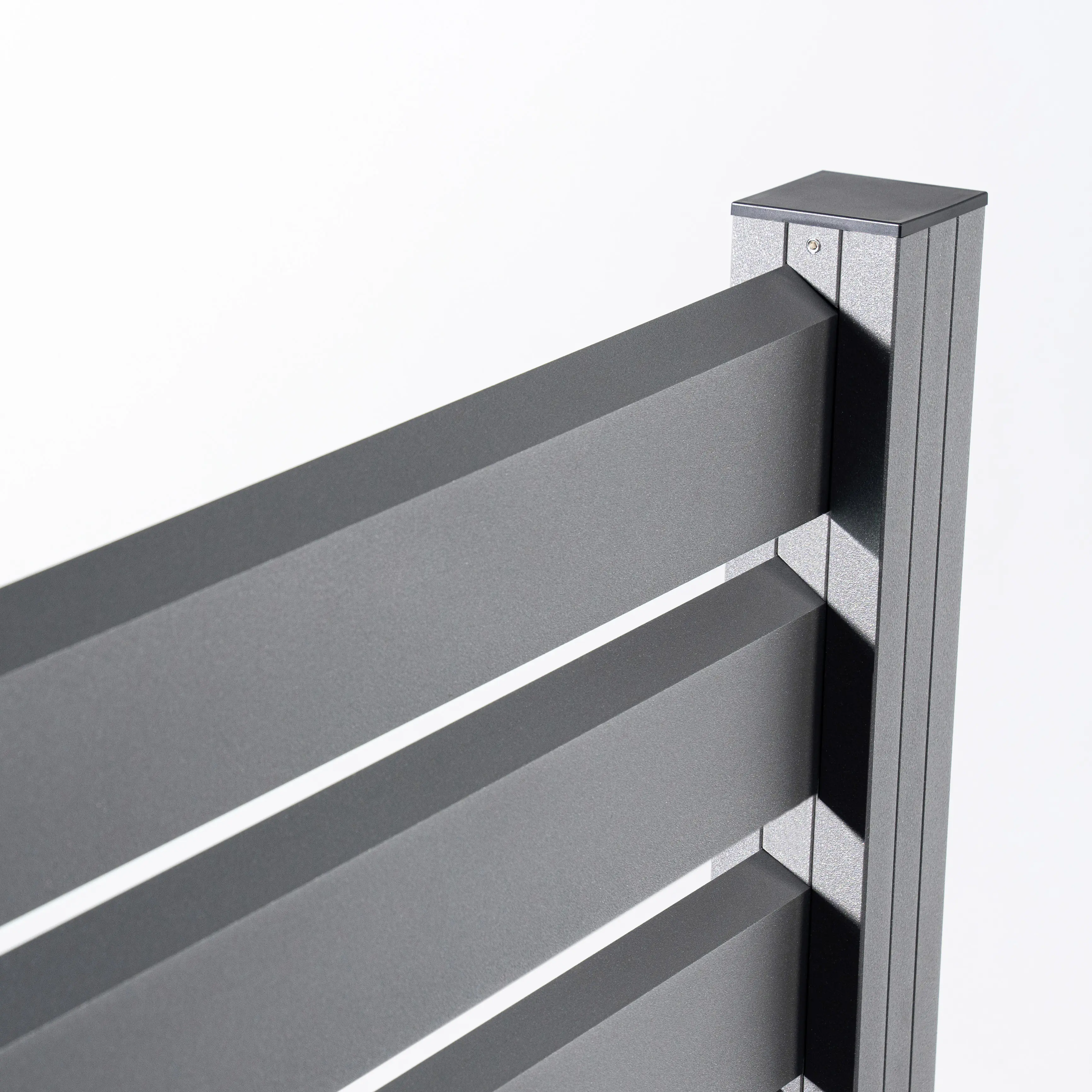 Ambiente Alu-Zaun Grundset Rhombus MAXI 187 x 184,2 cm grau