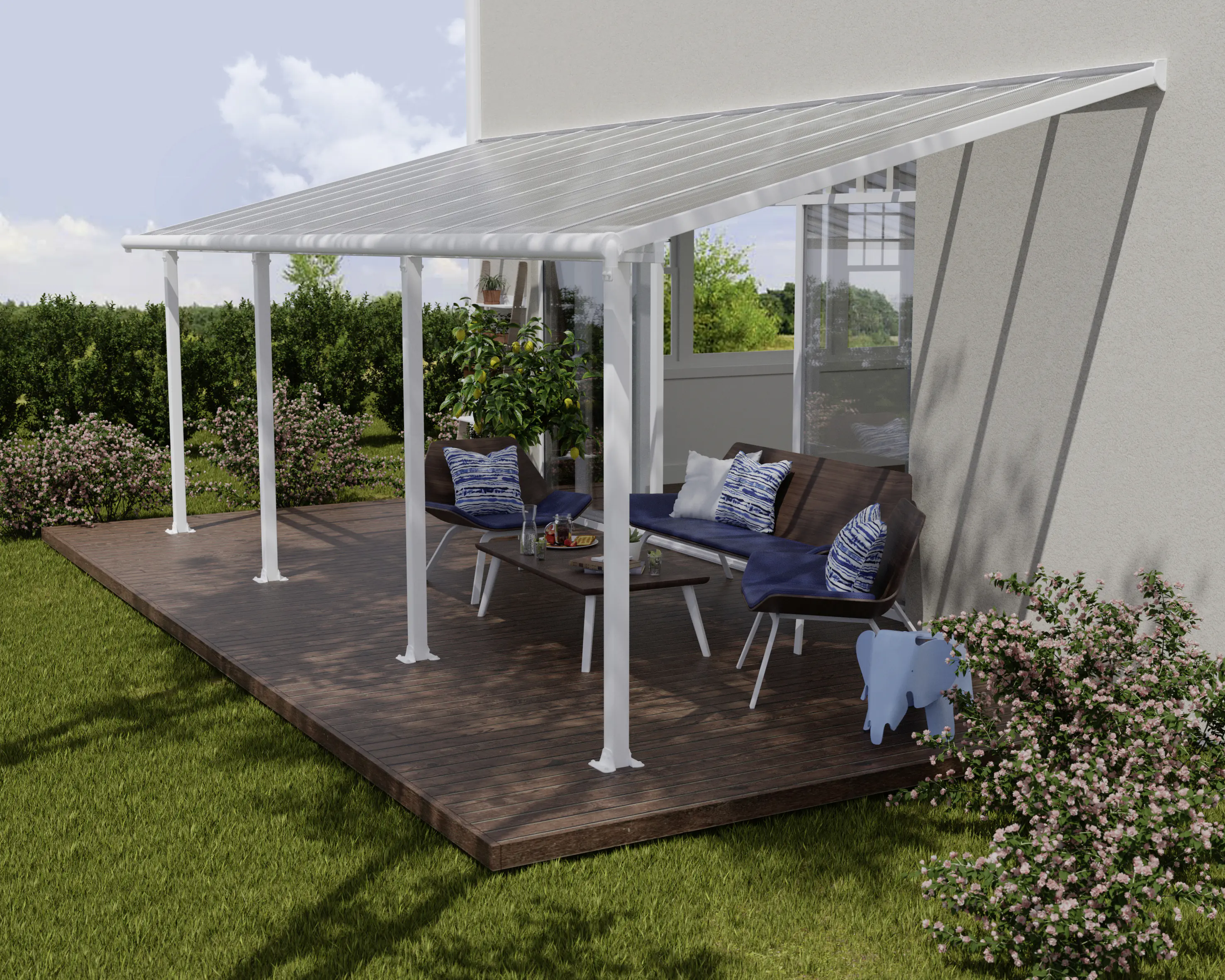 Canopia Terrassenüberdachung Olympia 3x7.3 weiß
