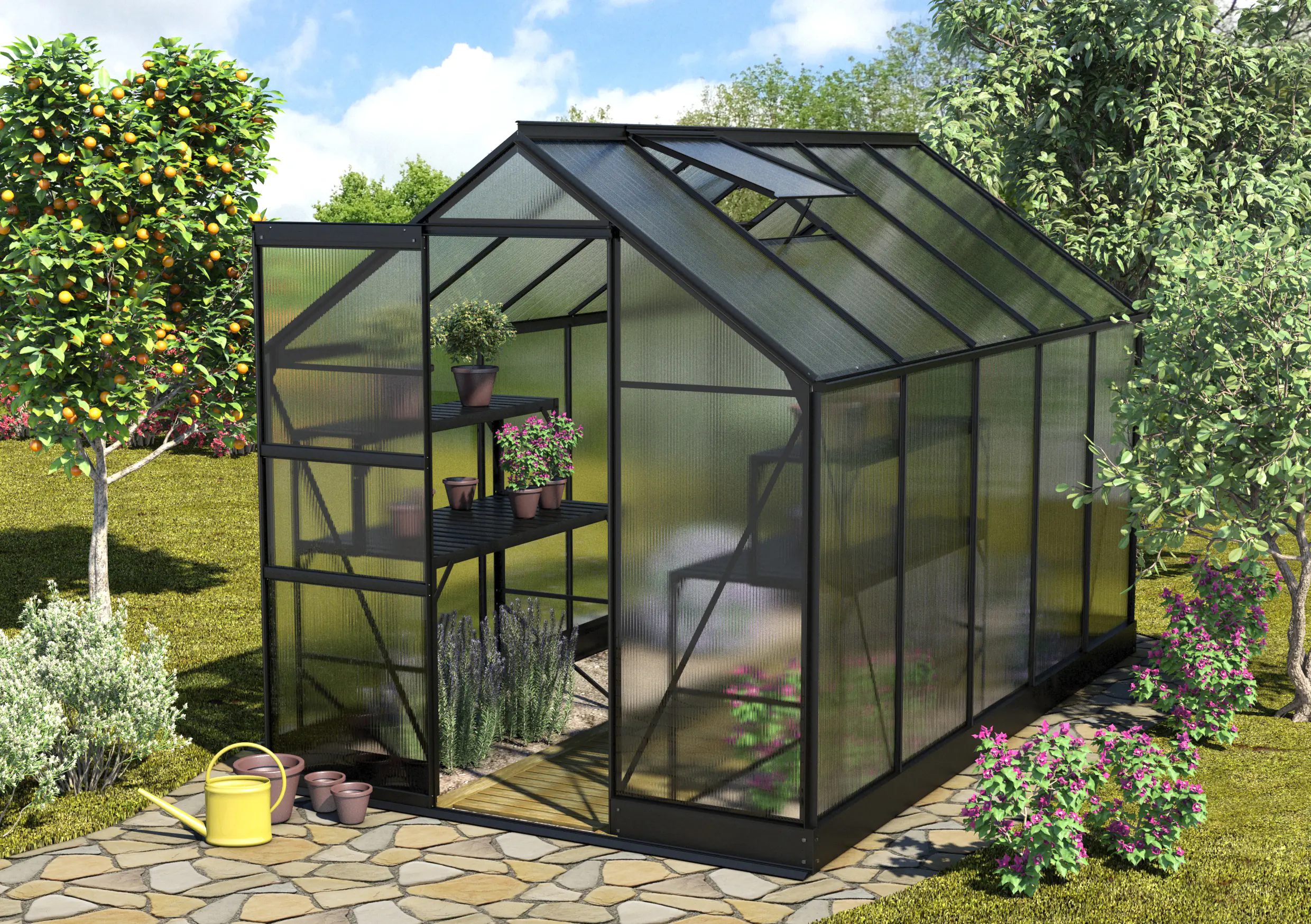 Vitavia Gewächshaus Apollo 6200 195 x 323 cm 6 mm Hohlkammerplatten