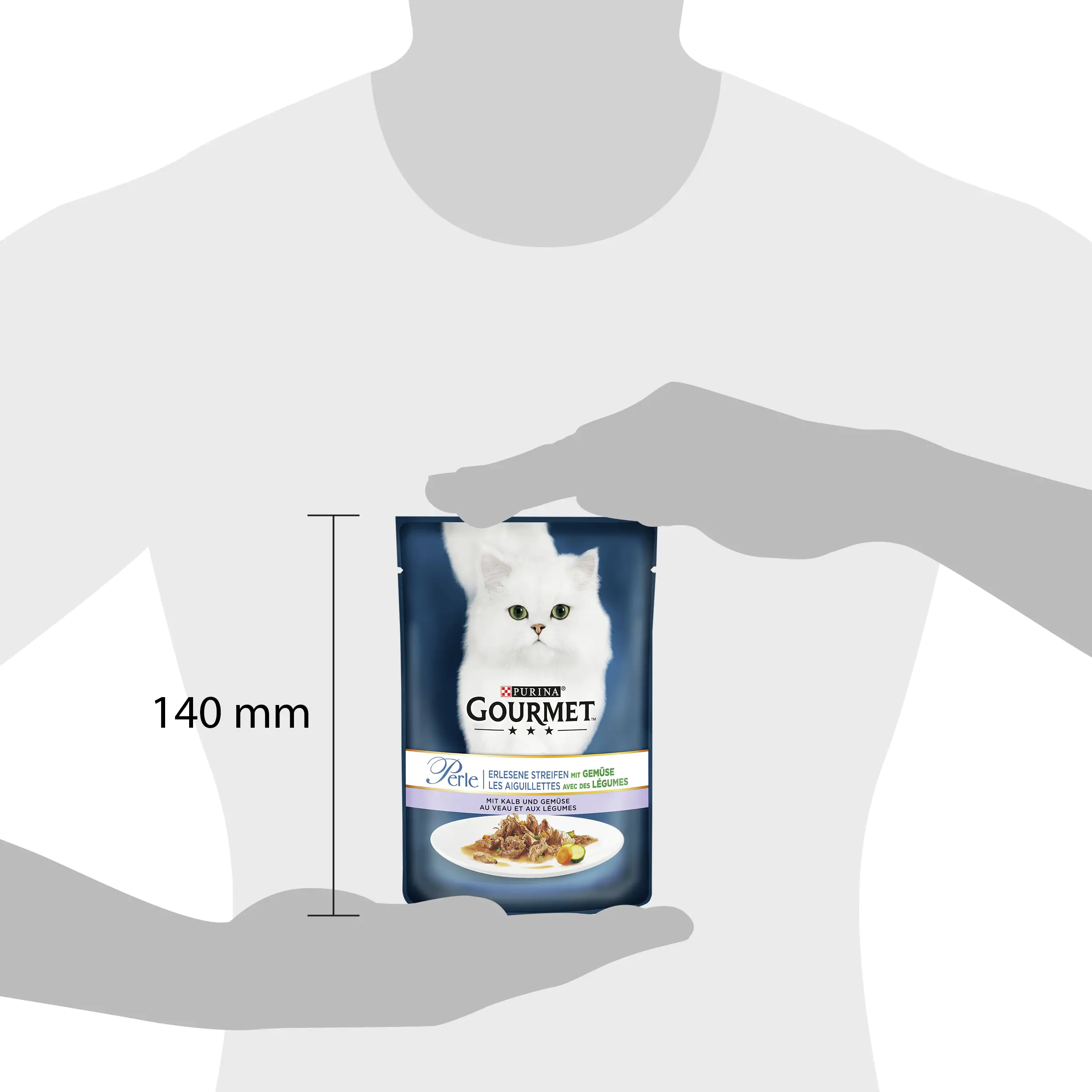 Gourmet Perle Erlesene Streifen mit Kalb und Gemüse 85 g