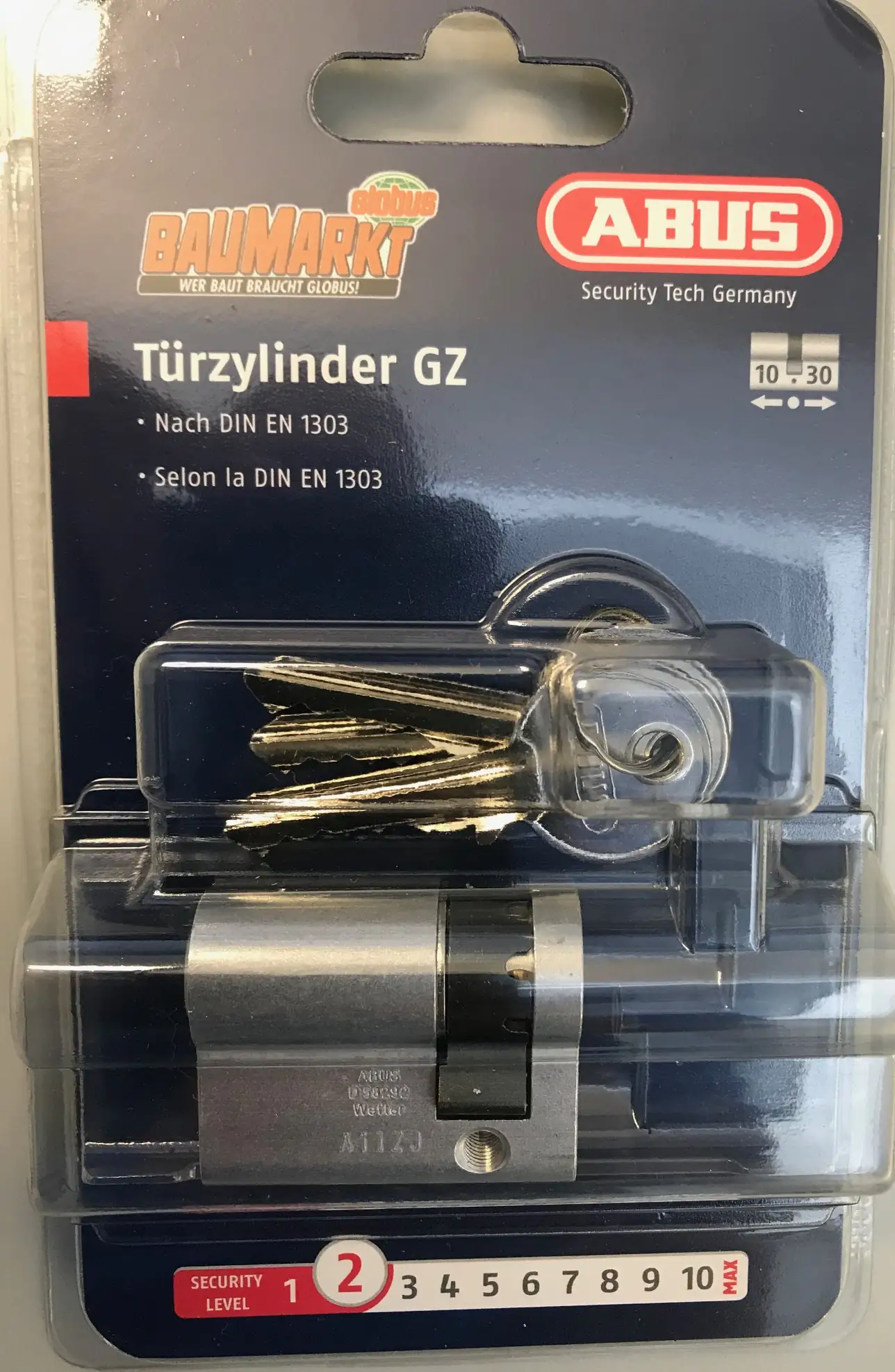 Abus Profilzylinder GZ 10/30 mm