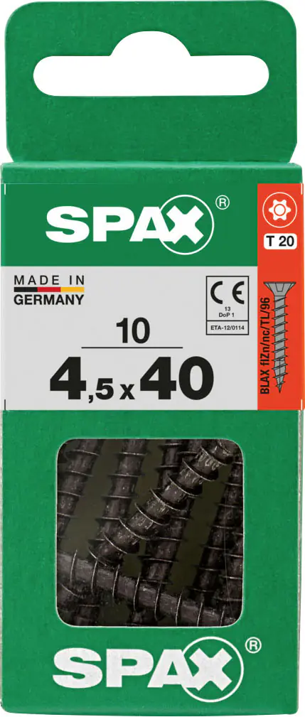 Spax Universalschrauben 4,5 x 40 mm T20 Vollgewinde - 10 Stk. 