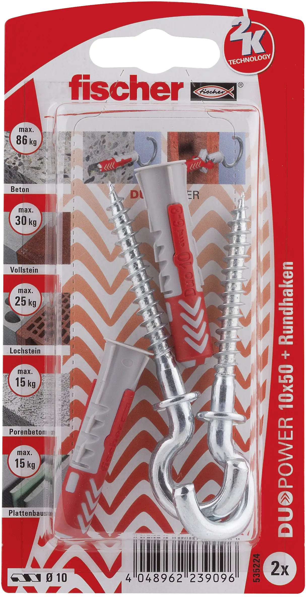 Fischer Dübel Duopower Fischer Dübel-Set Duopower 10.0 x 50 mm - 2 Stück