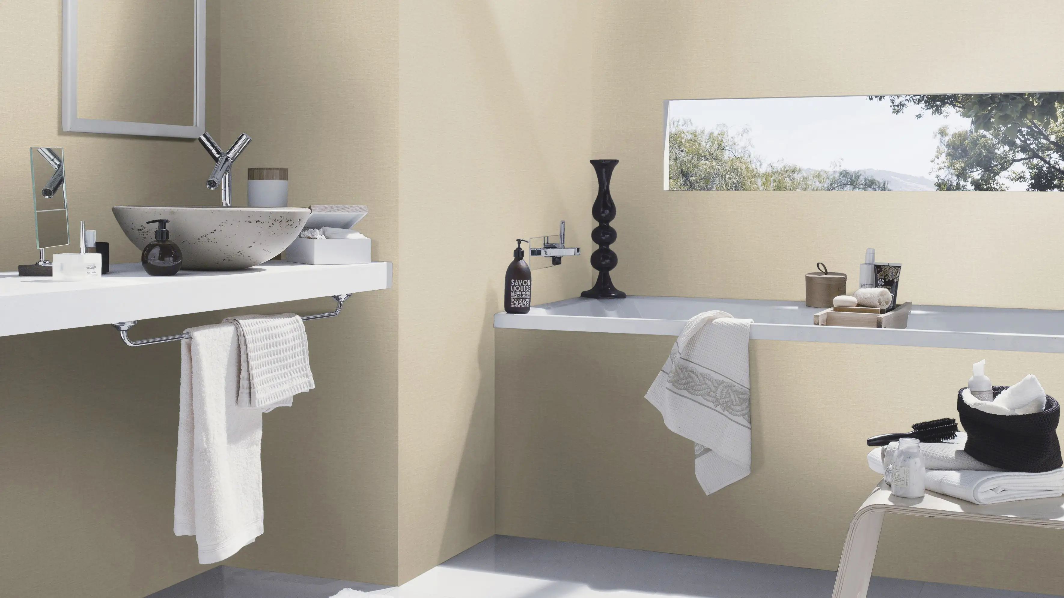 Rasch Vliestapete 555882 Beige-Caramel Uni 10,05 m x 0,53 m