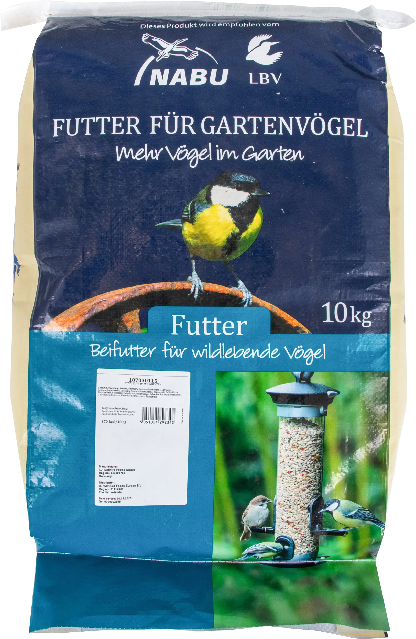 Wildvogelfutter mit Insekten 10 kg Beutel Wildvogelfutter mit Insekten 10 kg Beutel