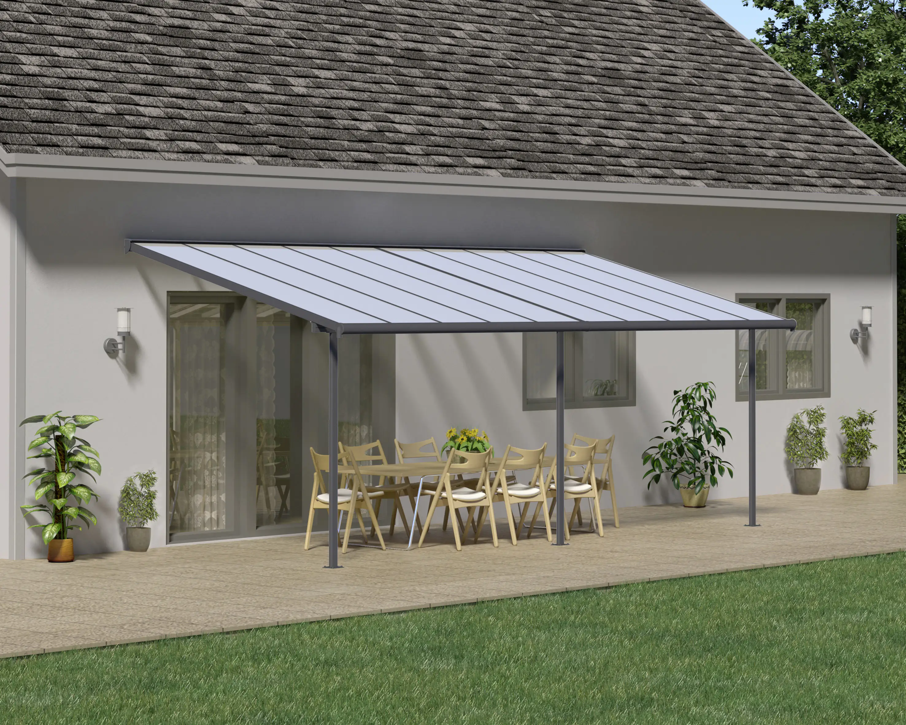 Canopia Terrassenüberdachung Sierra 619 x 295 cm anthrazit Canopia Terrassenüberdachung Sierra 619 x 295 cm anthrazit