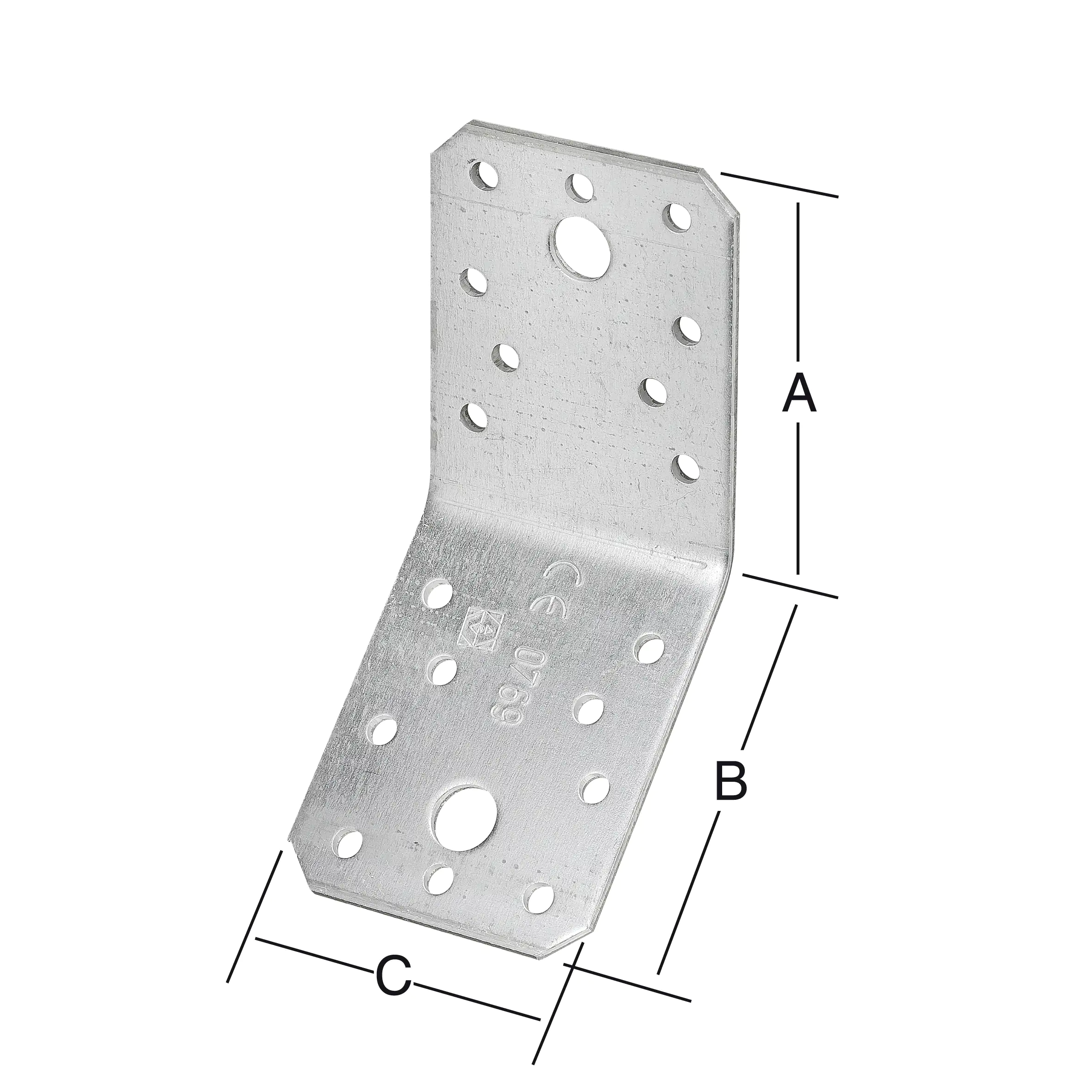 Vormann Streben-Verbinder sendzimir verzinkt 70 x 70 x 55 mm