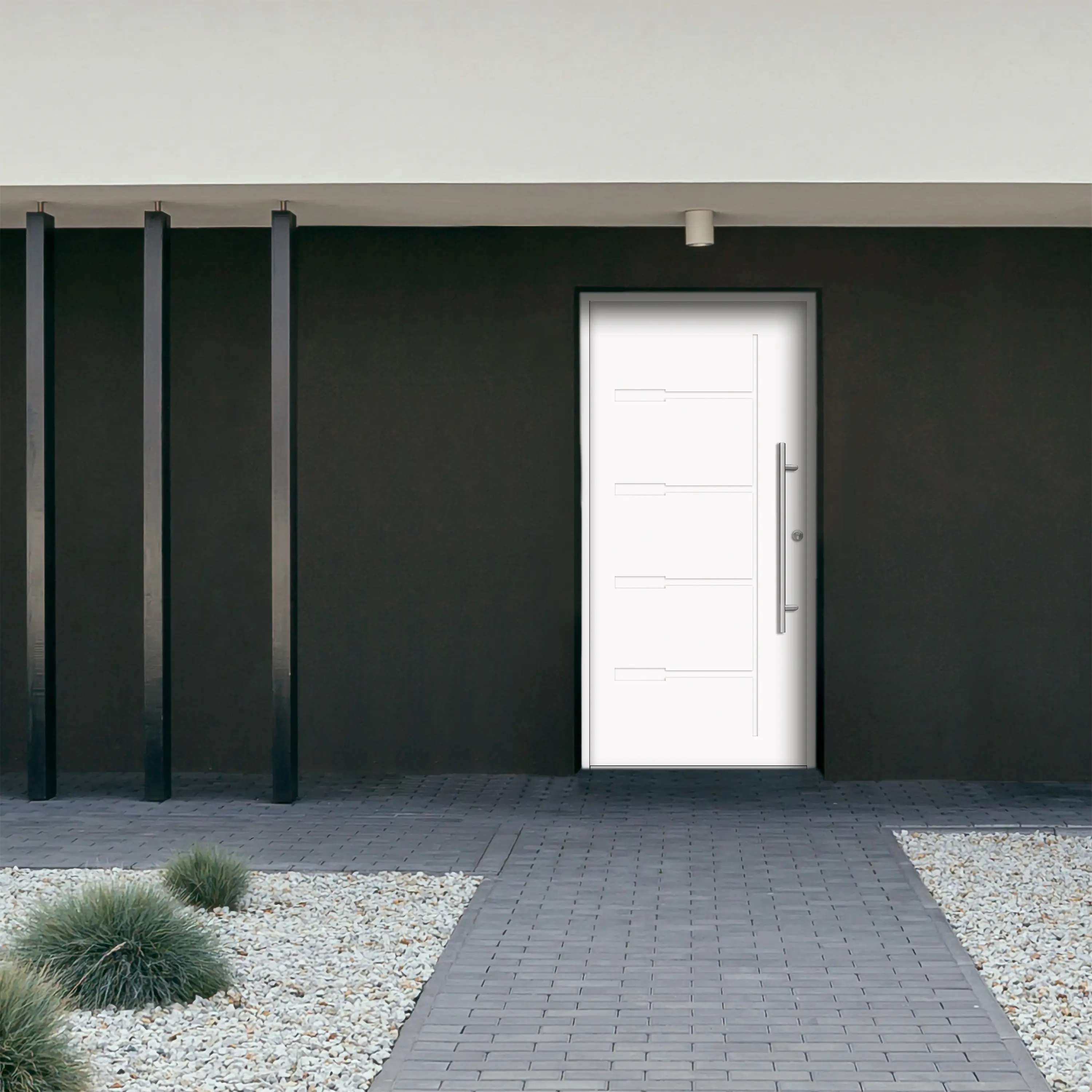 Splendoor Haustür Passivedoor Premium H1 Weiß DIN Rechts 110 x 210 cm