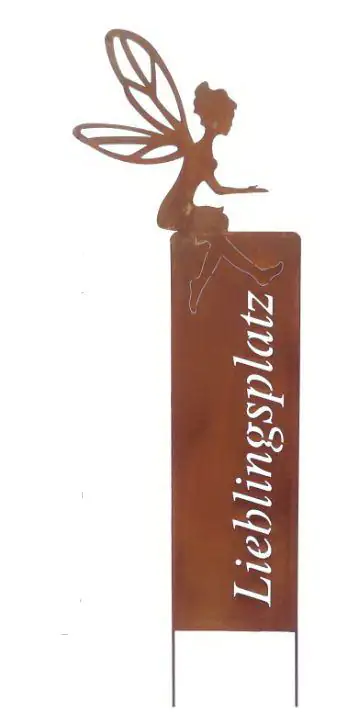 TrendLine Dekostecker Lieblingsplatz Metall 107 x 33 cm Rostoptik