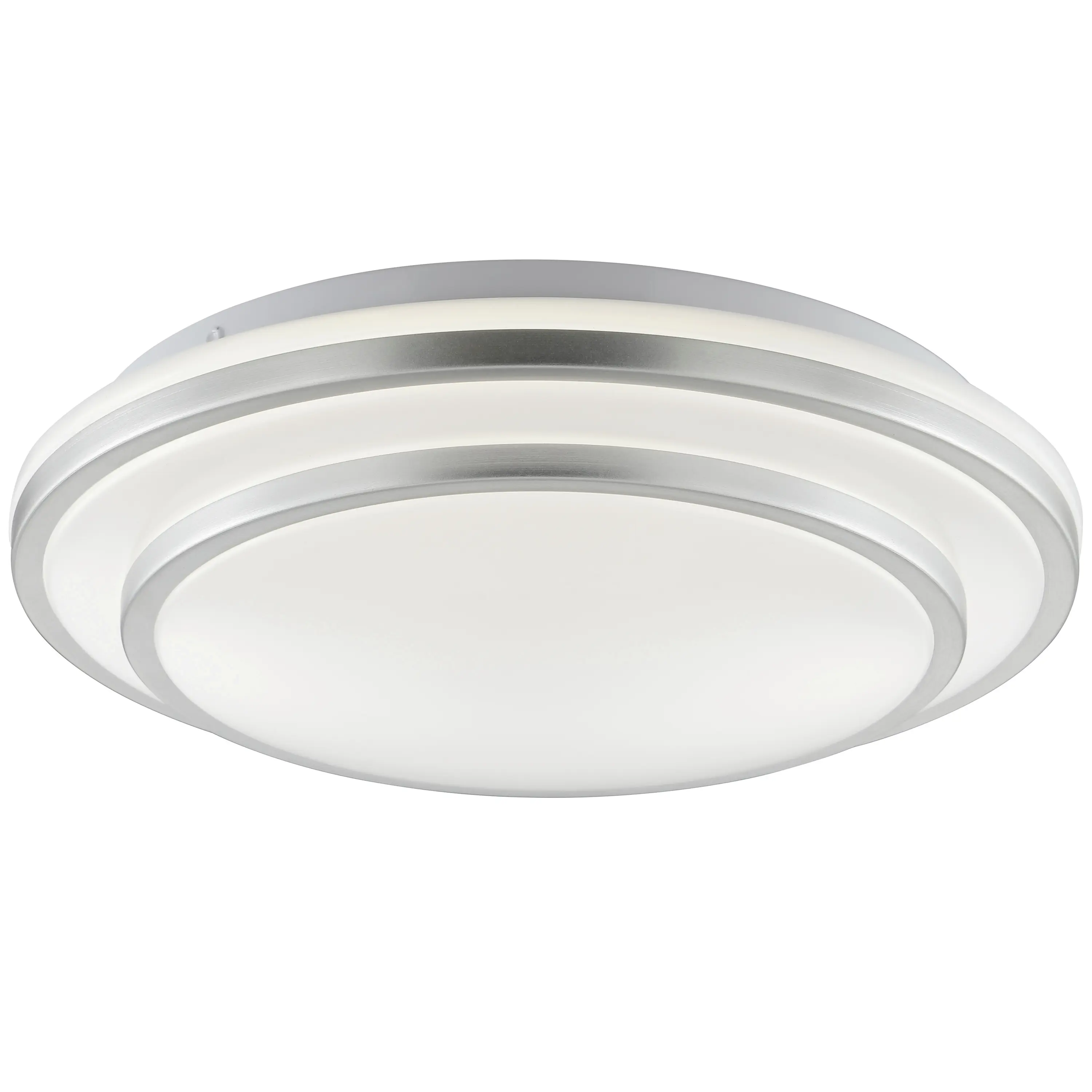 Brilliant LED Deckenleuchte Luciano Ø 29,5 x 6,5 cm neutralweiß aluminium weiß