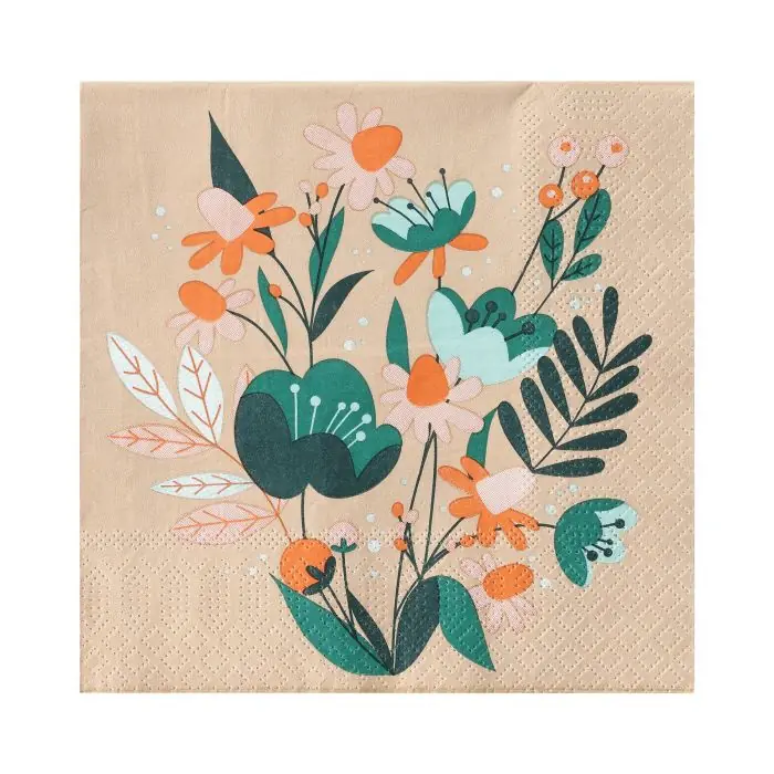 Eglo Servietten Blätter Mahuli bunt 16,5 x 16,5 cm - 20er Pack