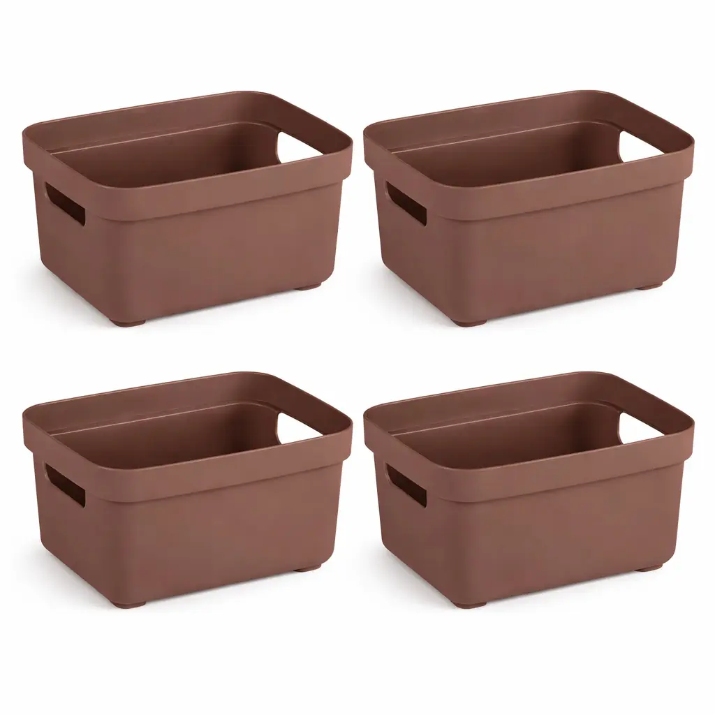 Sunware Aufbewahrungsbox Sigma Home 2,5L schoko 4er-Set