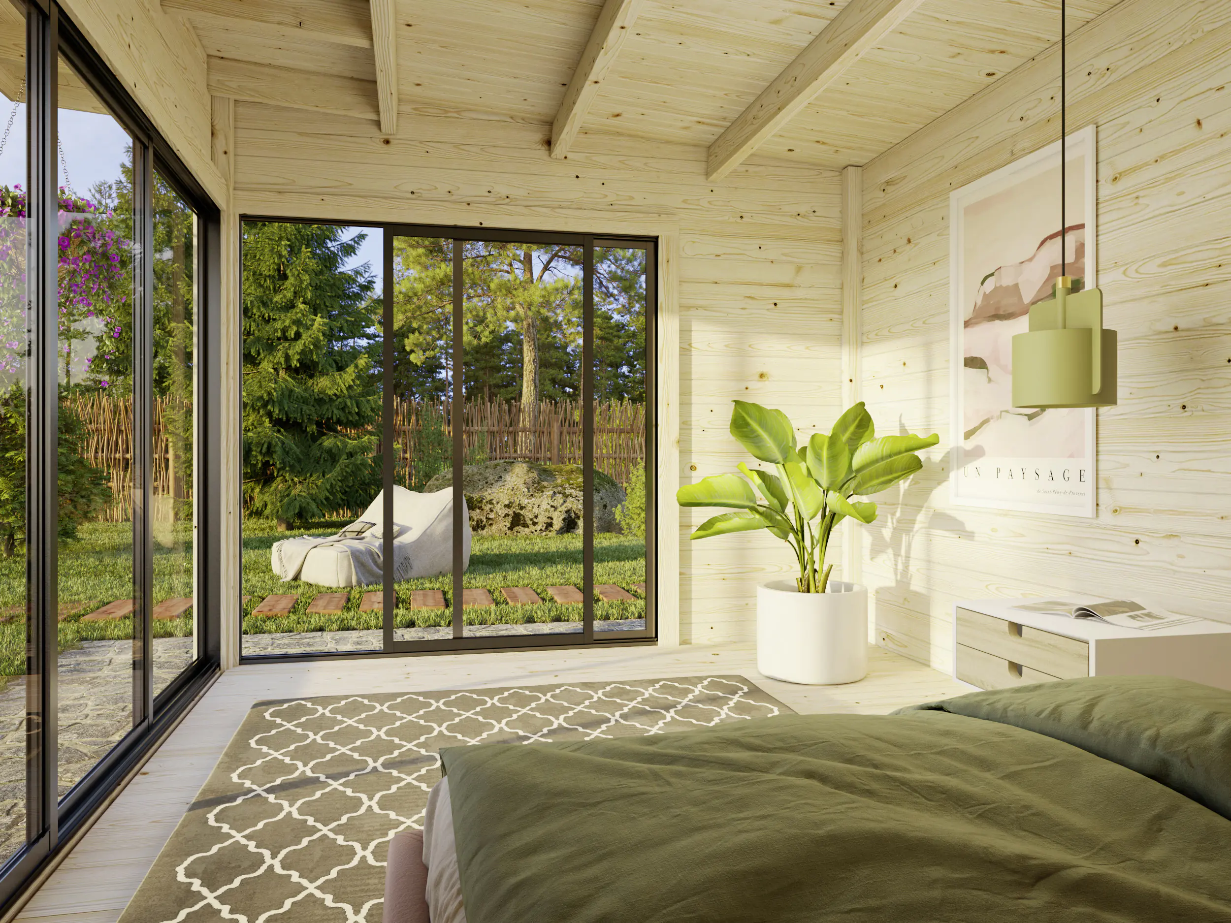 Palmako Gartenhaus Andrea 390 x 300 cm Slide Plus mit Schiebetüren naturbelassen Palmako Gartenhaus Andrea 390 x 300 cm Slide Plus mit Schiebetüren naturbelassen