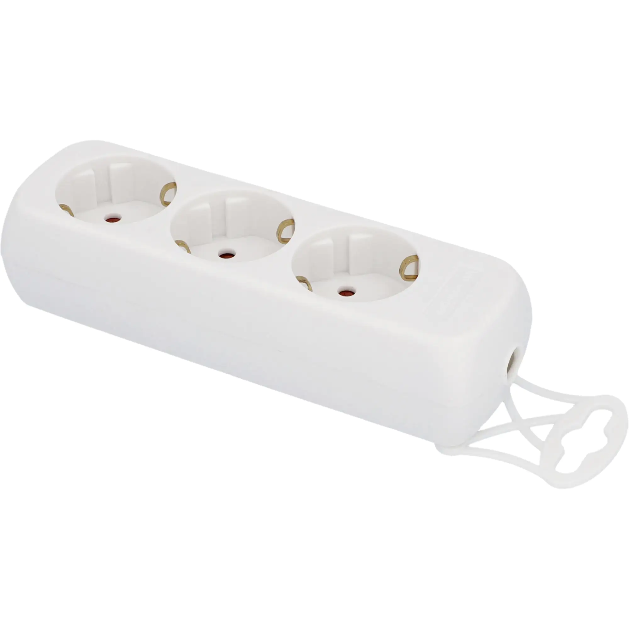 Unitec Steckdosenleiste 3-fach ohne Kabel Berührungsschutz, weiß