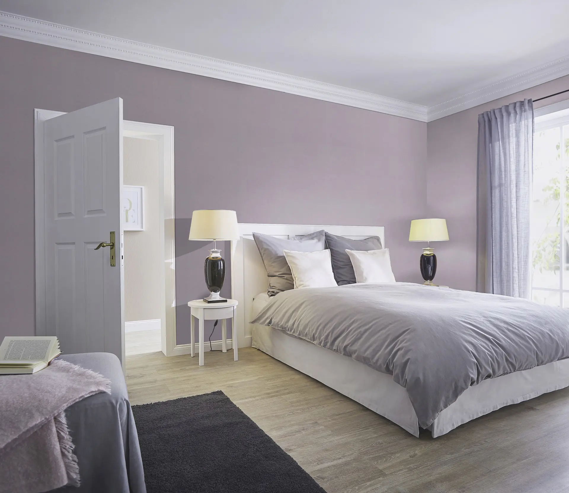 Rasch Vliestapete 448535 Florentine uni lila 10,05 x 0,53 m