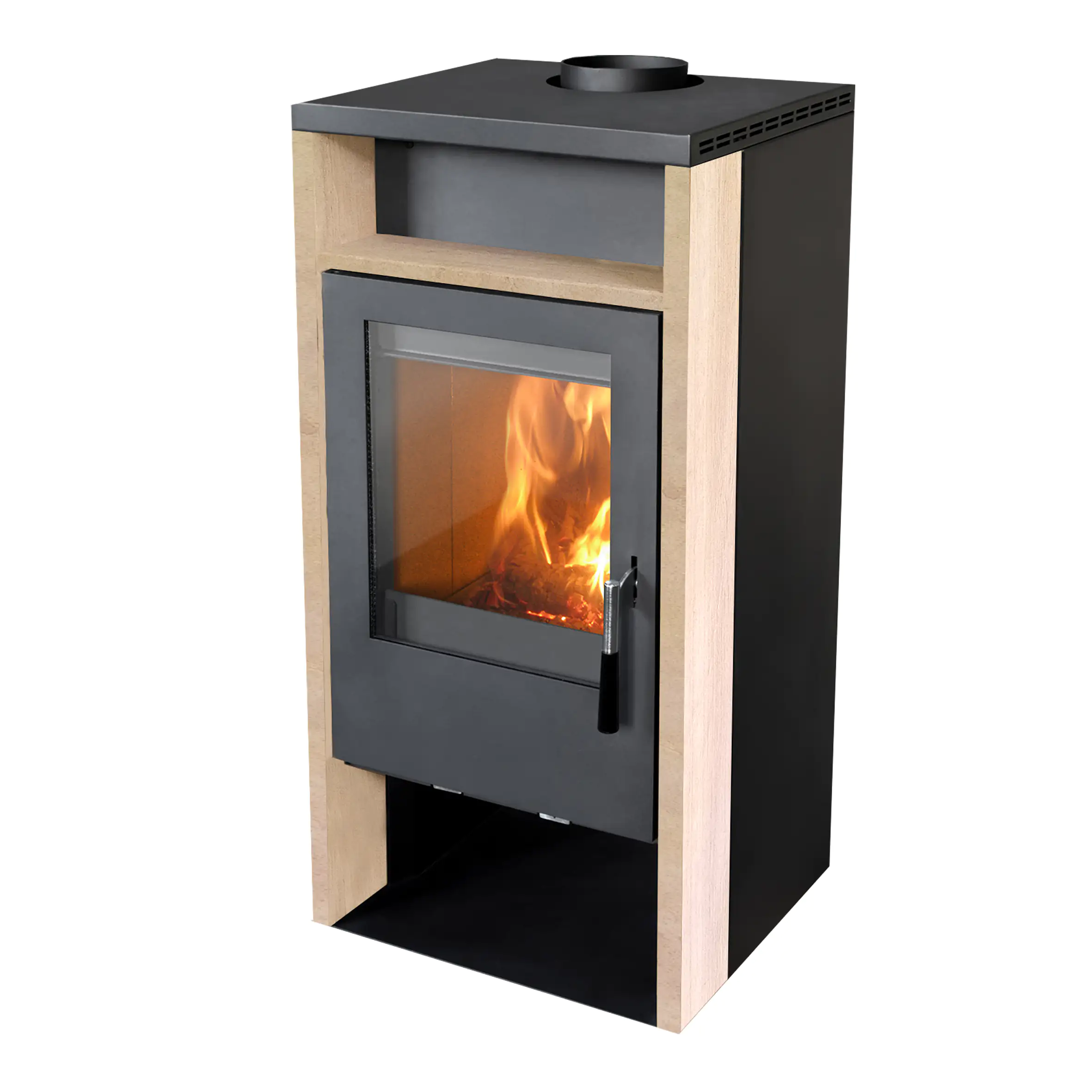 4017537651755 FireFix Kaminofen Rhea schwarz, 6 kW