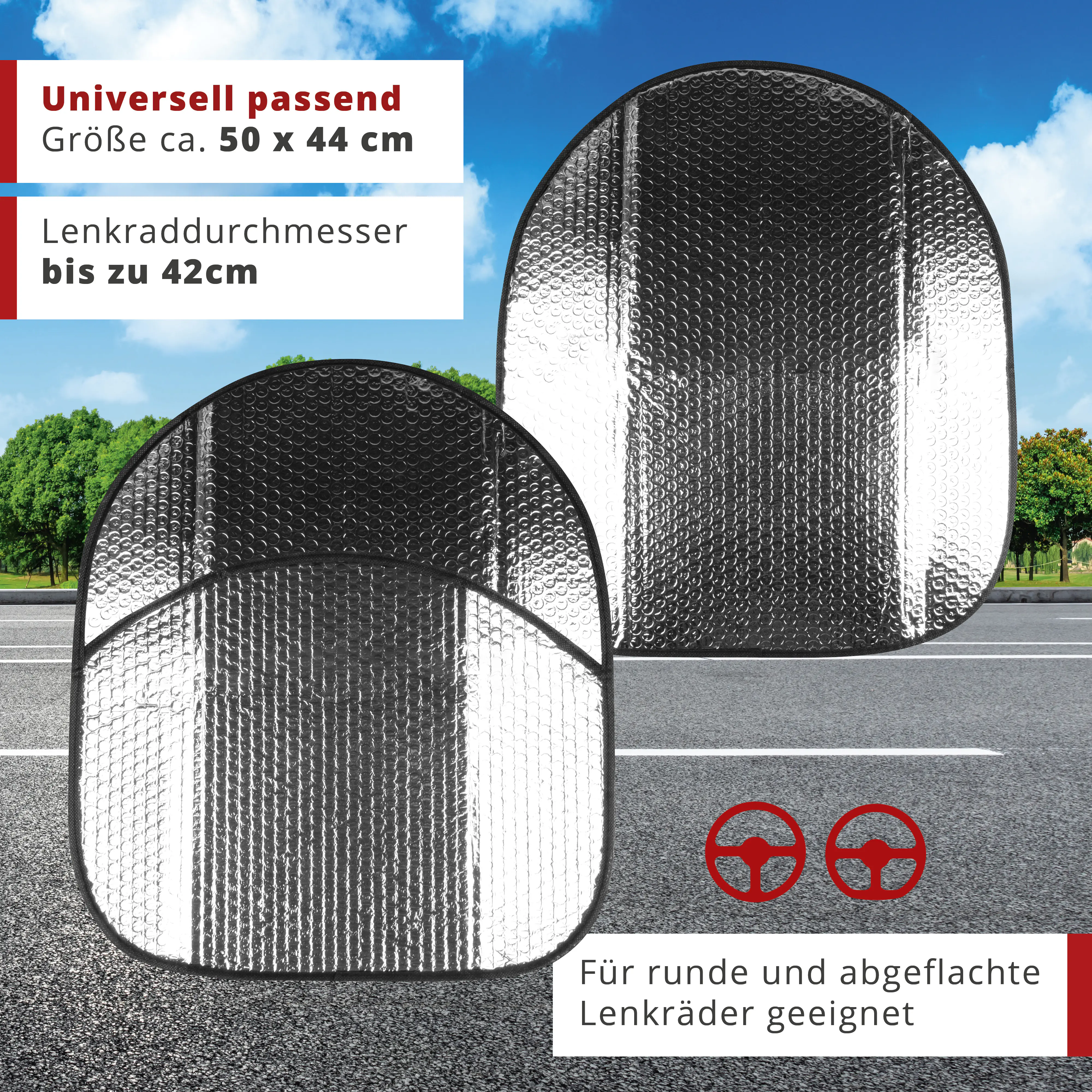 Walser Lenkradschutz Thermo silber 50x44cm Walser Lenkradschutz Thermo silber 50x44cm