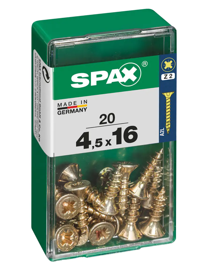 Spax Universalschrauben 4.5 x 16 mm PZ 2 - 20 Stk.