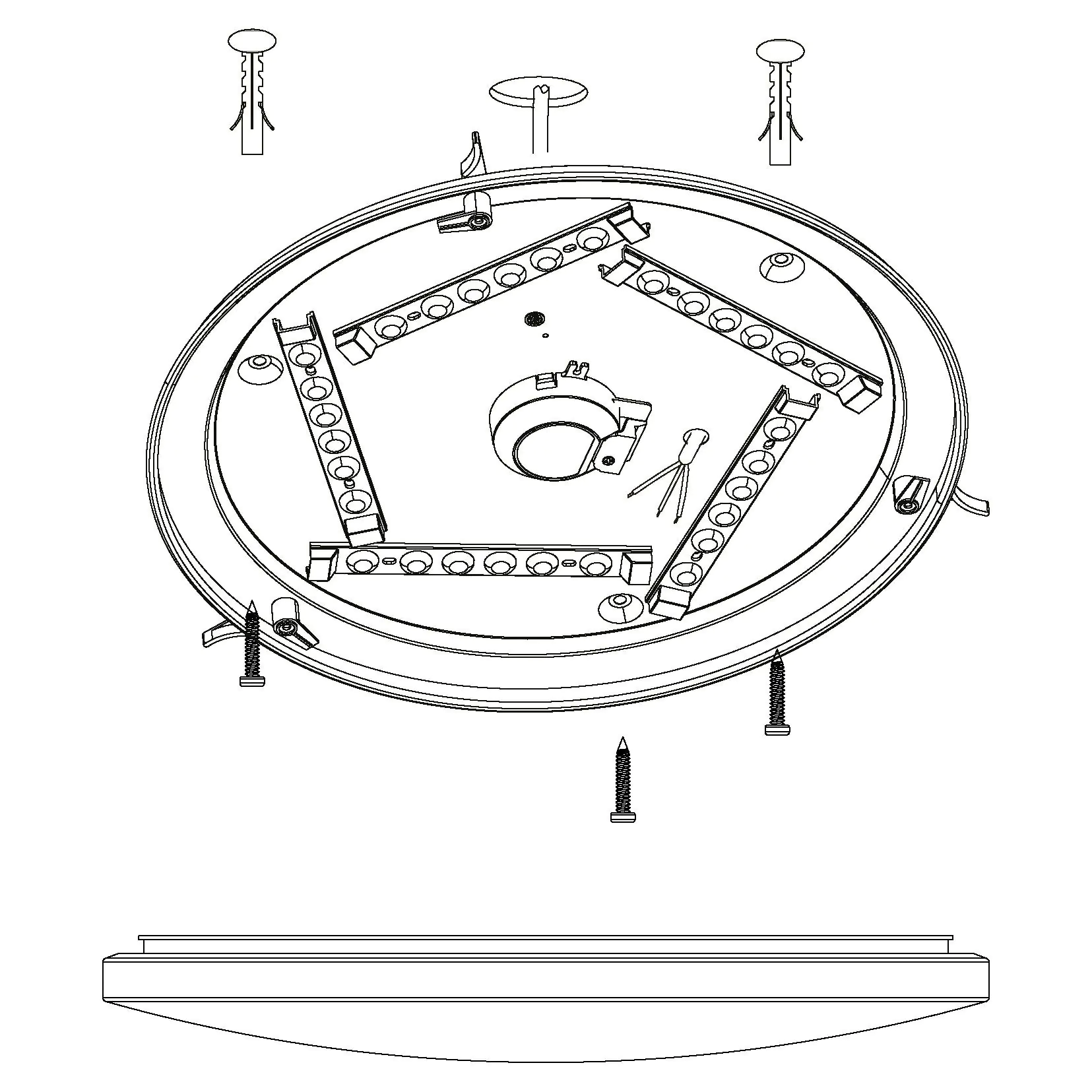 Eglo LED Deckenleuchte Nieves weiß-silber Ø 41 cm warmweiß Eglo LED Deckenleuchte Nieves weiß-silber Ø 41 cm warmweiß