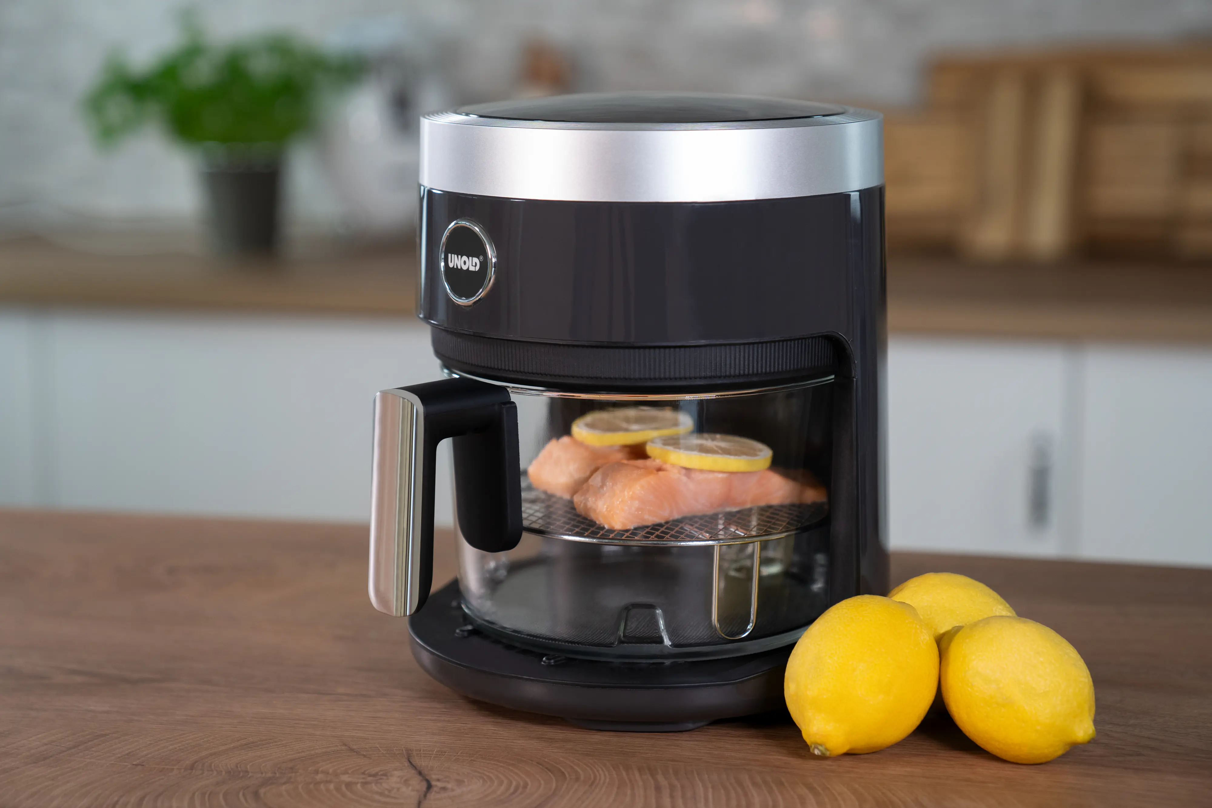 Unold Heißluftfritteuse Glas 3,5 L 1200 W schwarz