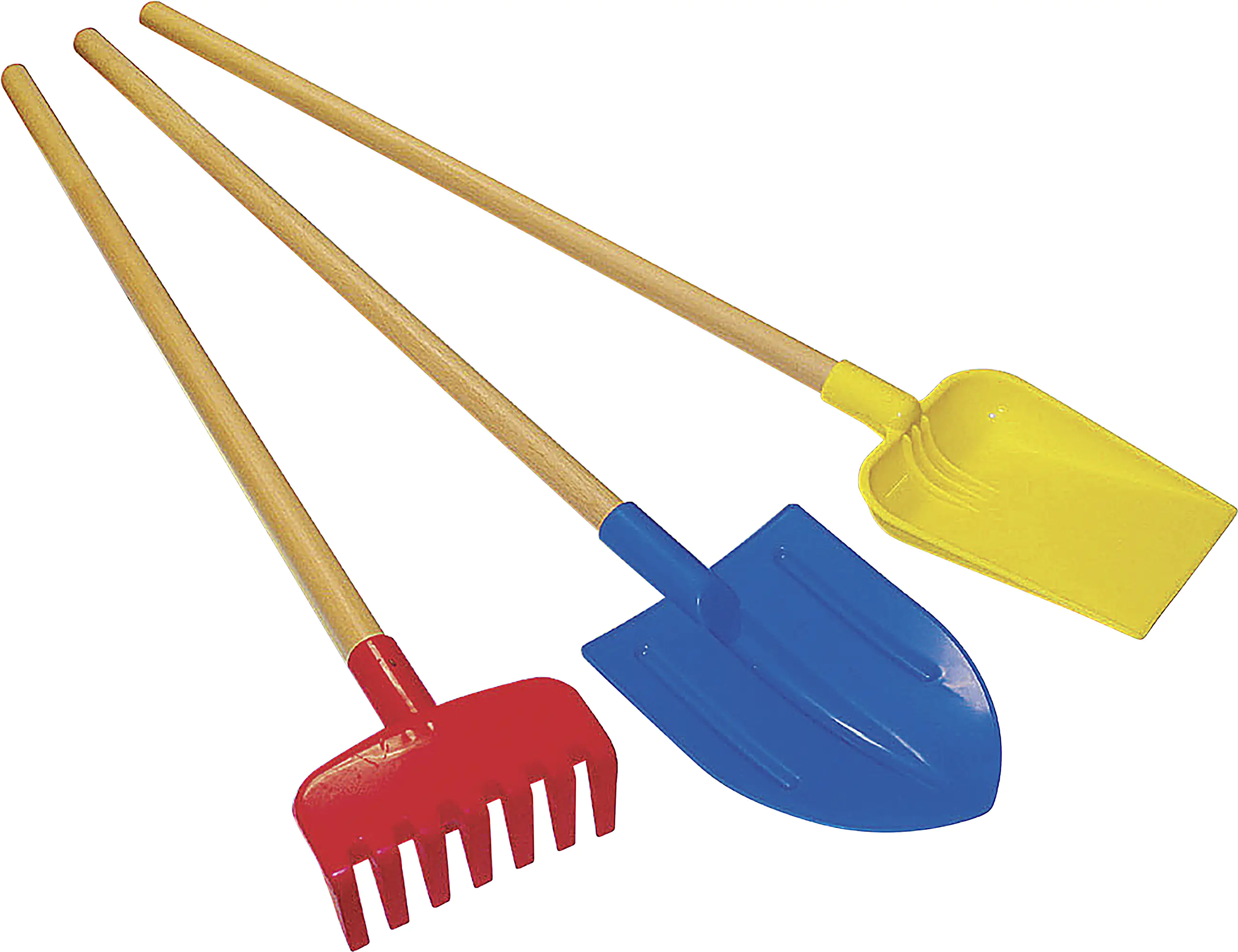 Adriatic Schaufel, Spaten und Rechen mit Holzgriff sortiert