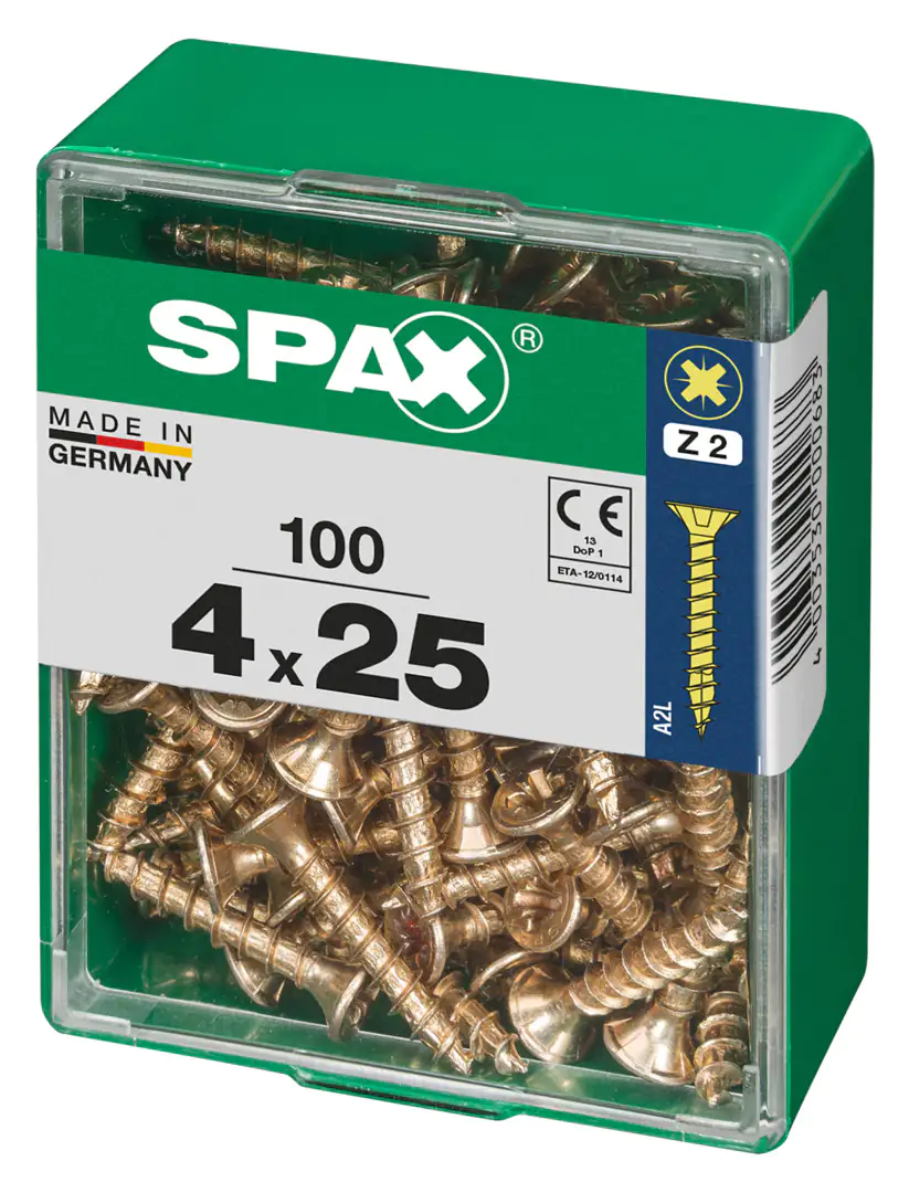 Spax Universalschrauben 4.0 x 25 mm PZ 2 - 100 Stk.