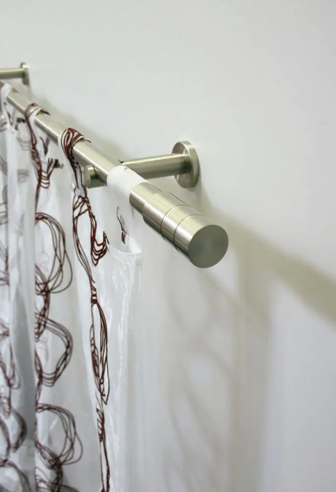 Gardinia Stilgarnitur Zylinder edelstahl, 120 cm, Ø 20 mm