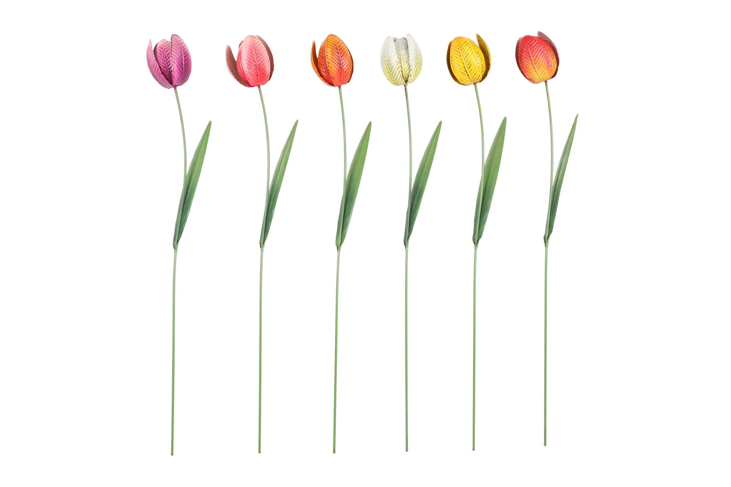 Flamingo Gartenstecker Tulipa Metall 13 x 76 cm mehrfarbig