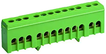 Schutzleiterklemme 12x 16mm², grün fingersicher