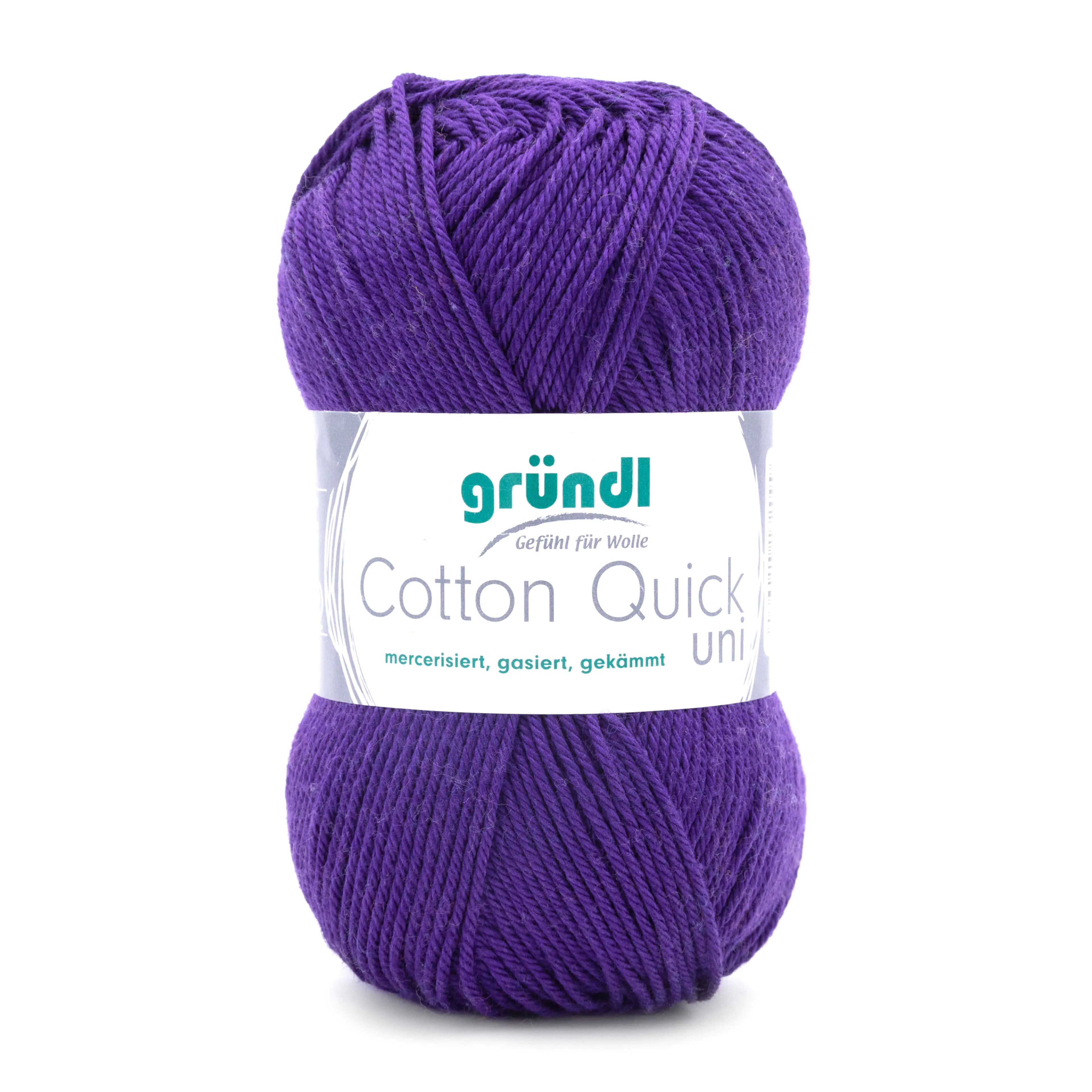Gründl Wolle Cotton Quick 50 g uni pflaume
