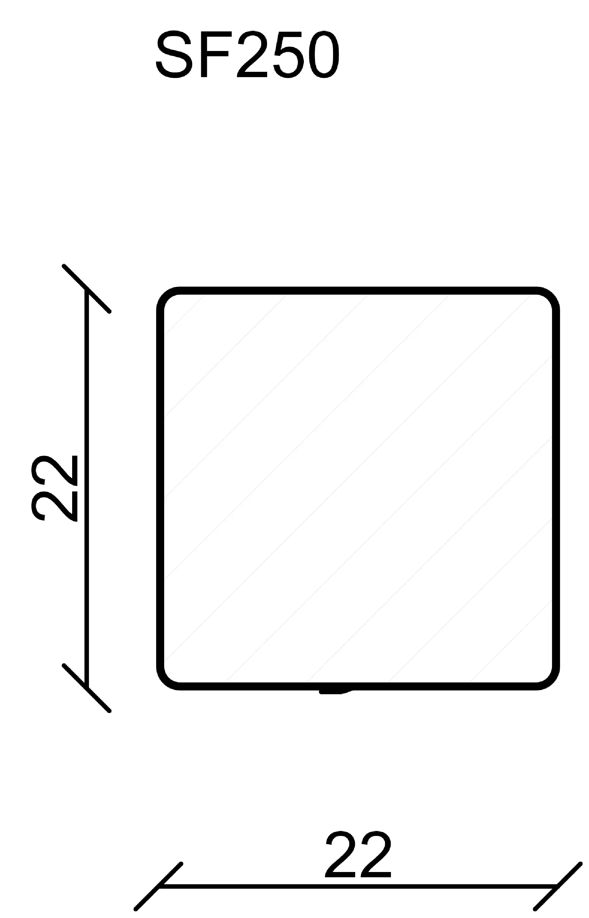 FN Neuhofer Eckenstäbchen SF250C 22 x 122 mm Sichtestrich hell  2 Stück