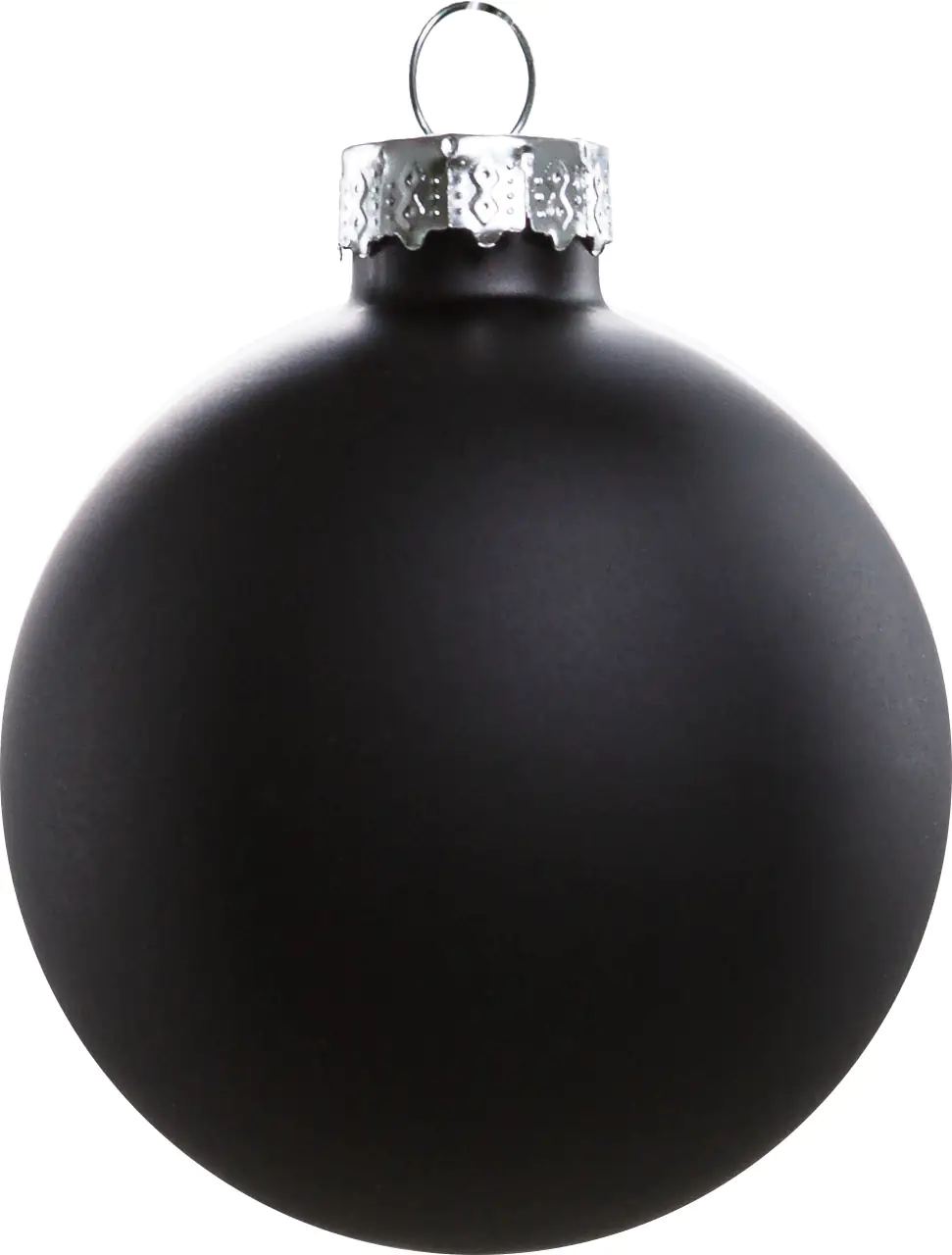 2076601553380_03 TrendLine Weihnachtskugeln aus Glas Ø 6,0 cm schwarz 20 Stück