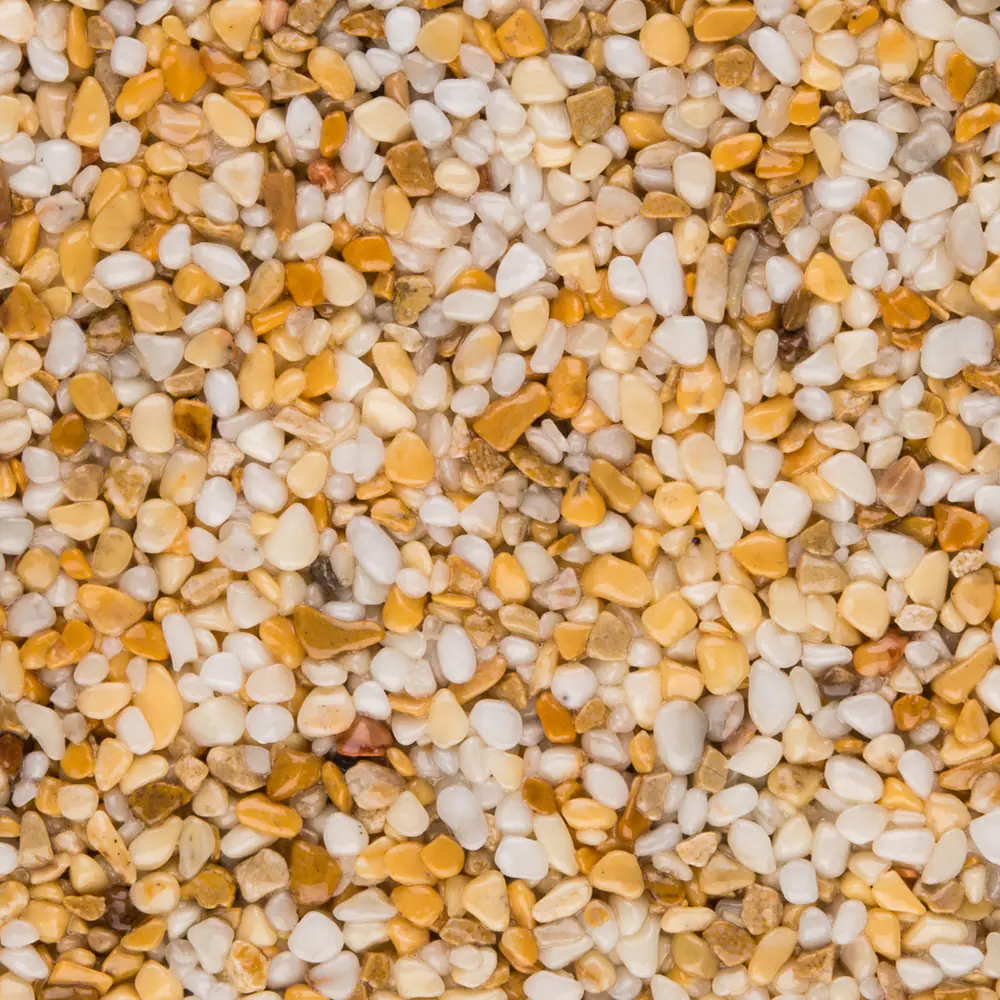 RAVELLO Steinteppich Boden Indoor Körnung Mittel Farbe gelb 19 kg Set