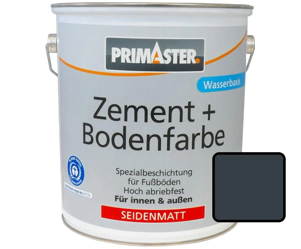 Primaster Zementfarbe und Bodenfarbe 750 ml anthrazit seidenmatt