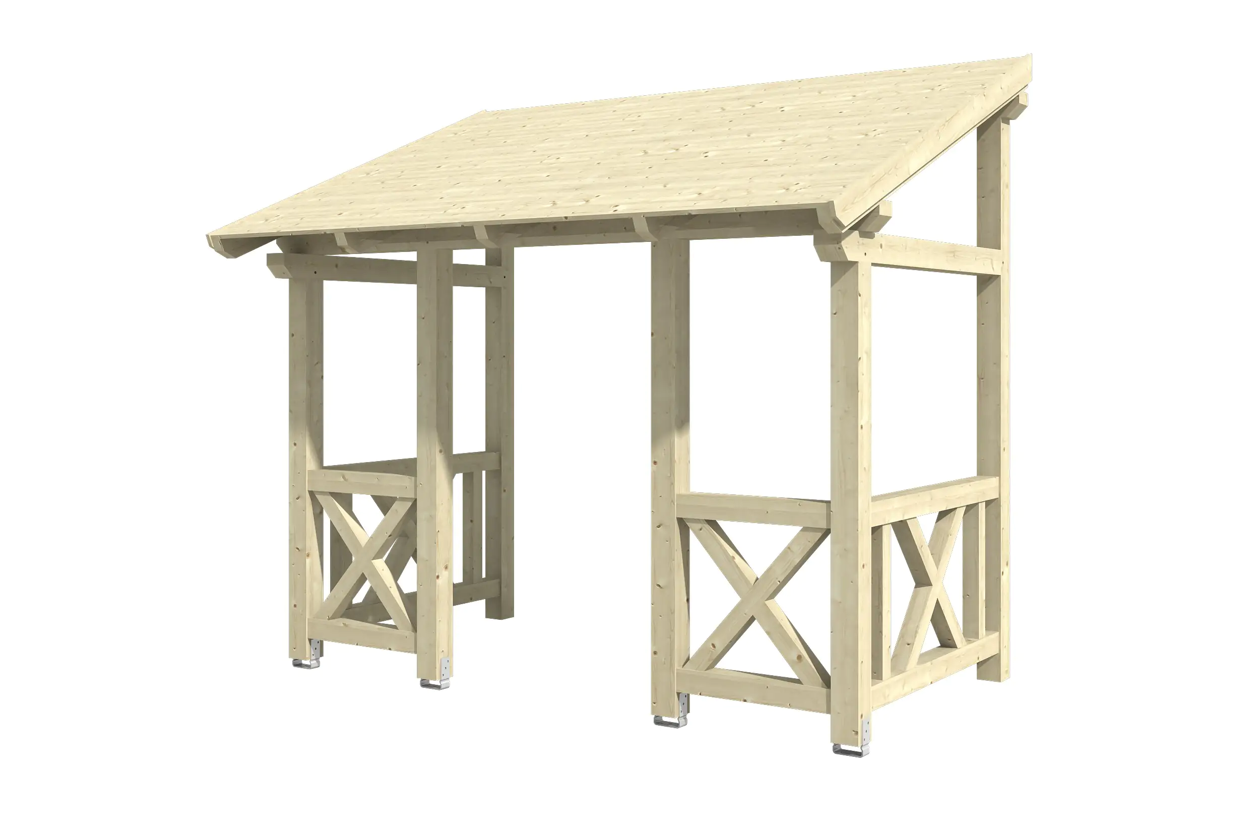 4018211206179 SKAN HOLZ Vordach Paderborn Typ 7 336 x 202 cm, natur